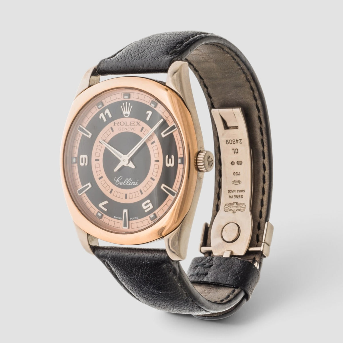 Cellini Danaos 38mm White Gold Black Dial