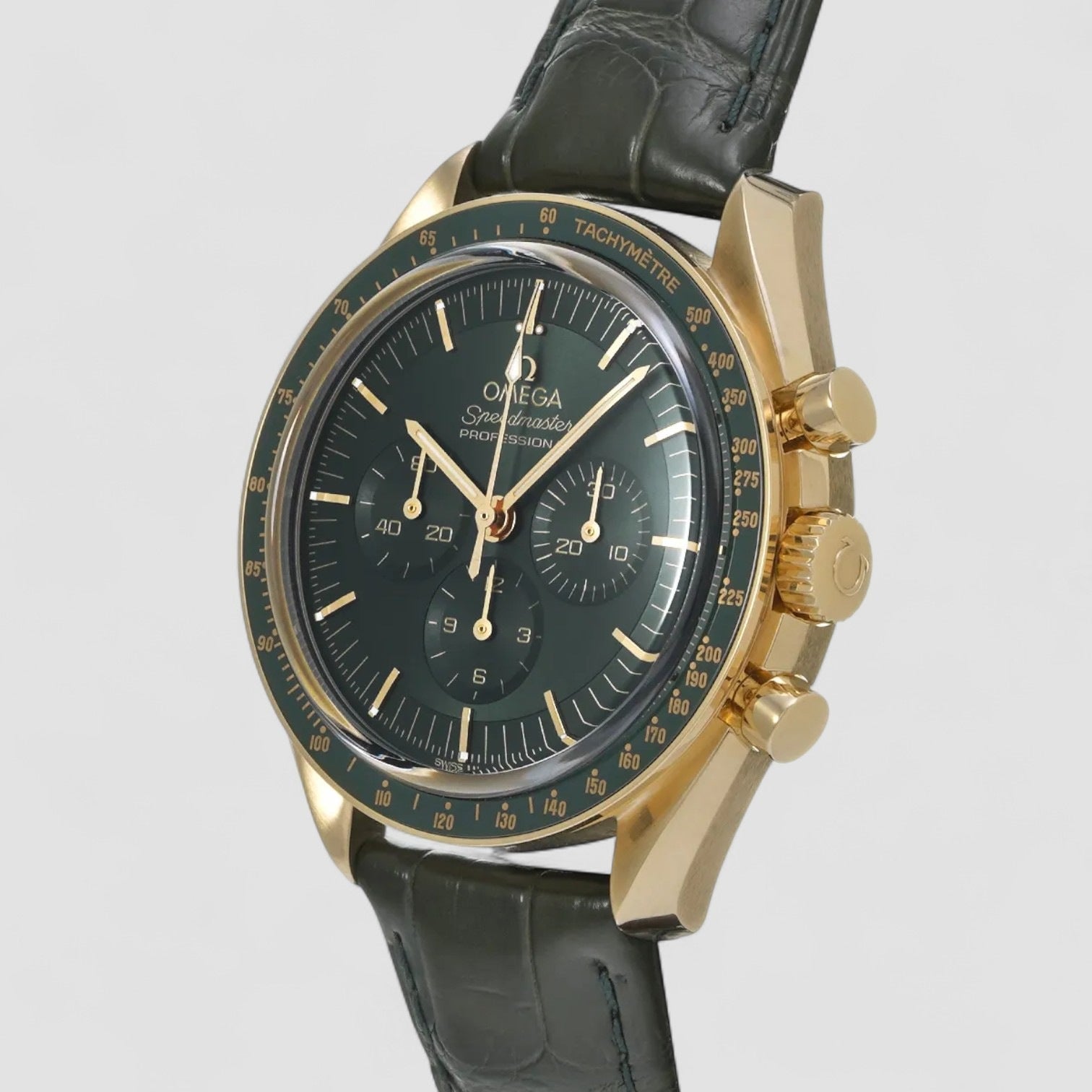 Speedmaster Moonwatch Professional Yellow Gold MOONSHINE Green Dial