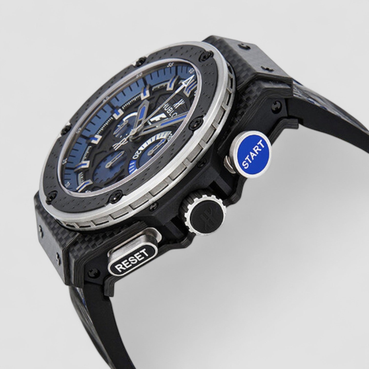 King Power Interlagos Matte Black Dial Chronograph Men's Watch