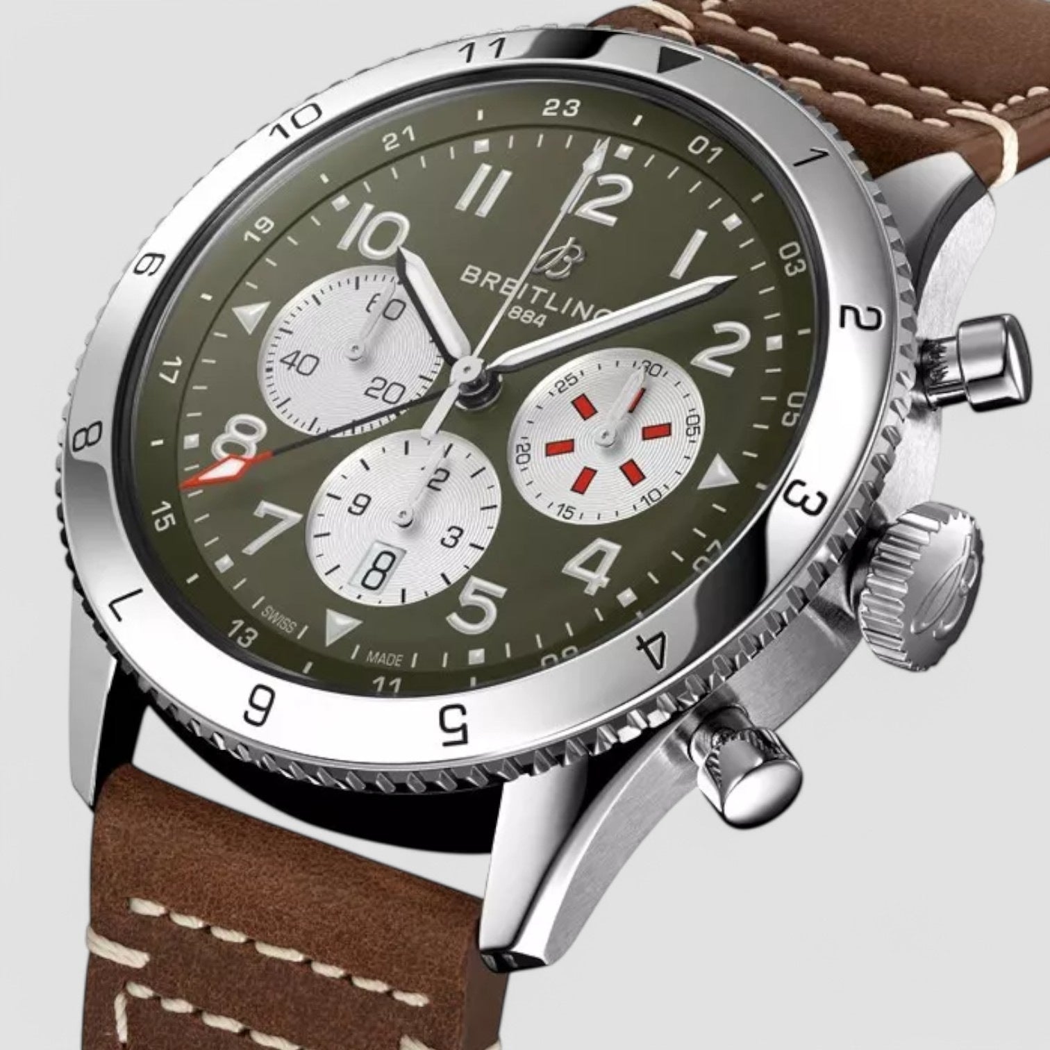 Super AVI Chronograph Automatic Chronometer Green Dial Watch