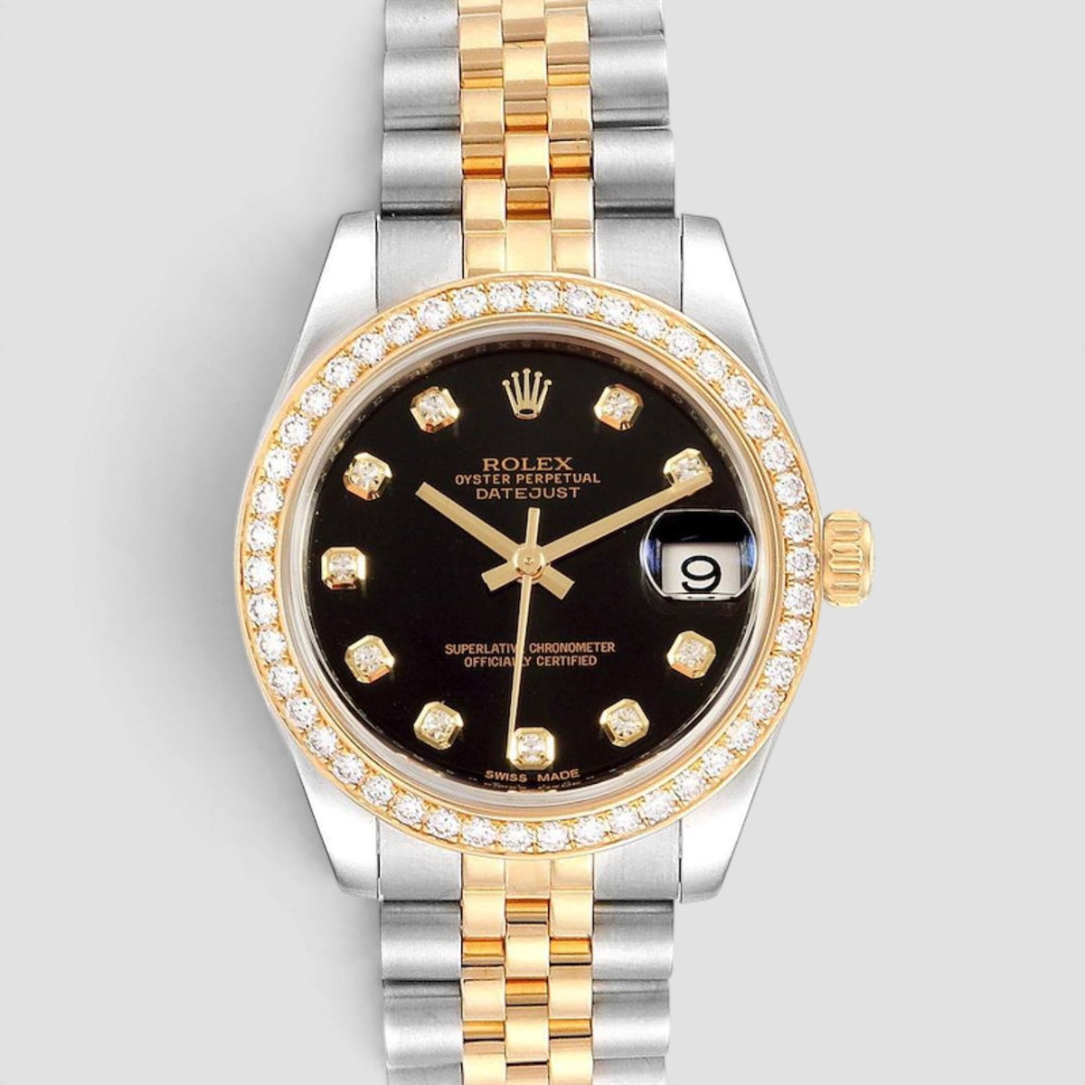 Datejust 31 Black Diamond Dial Jubilee