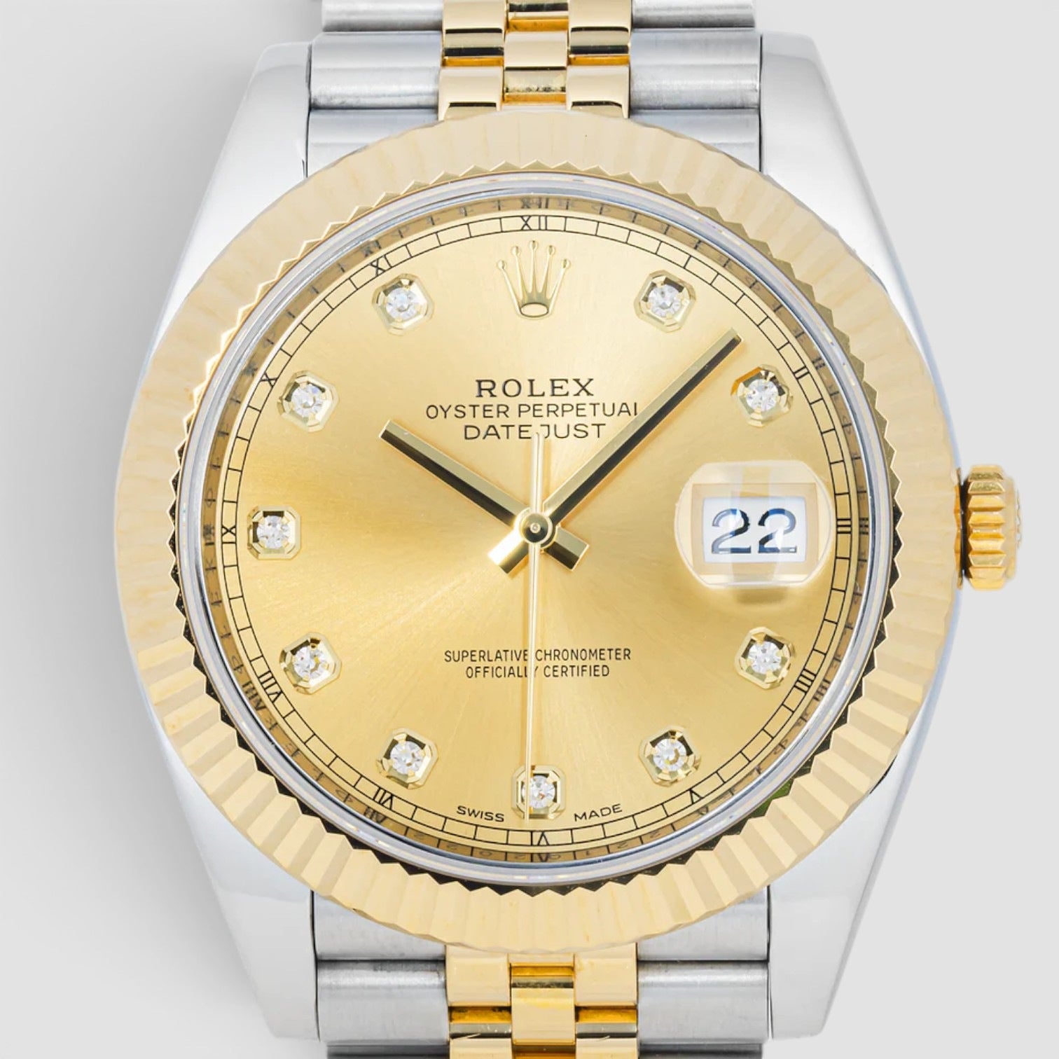 Datejust 41 champagne diamond dial jubilee