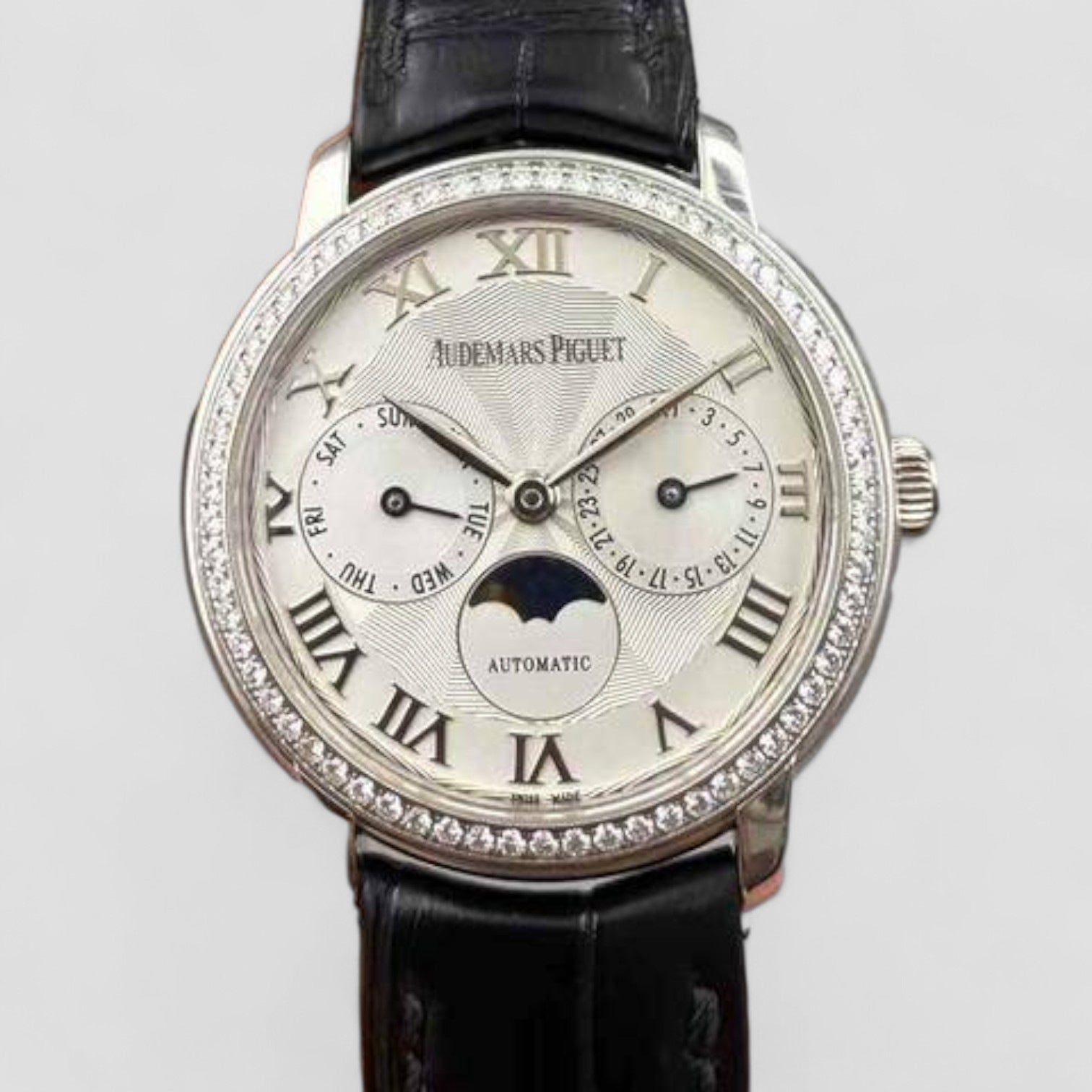 Jules Audemars Automatic Diamond White Gold Ladies Watch