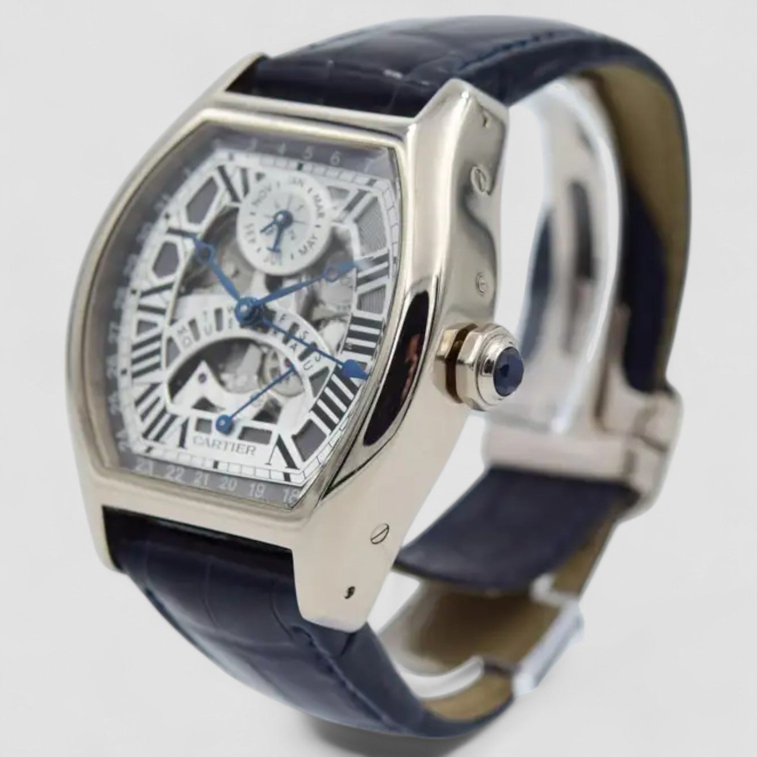 Tortue Perpetual Calendar in 18k White Gold