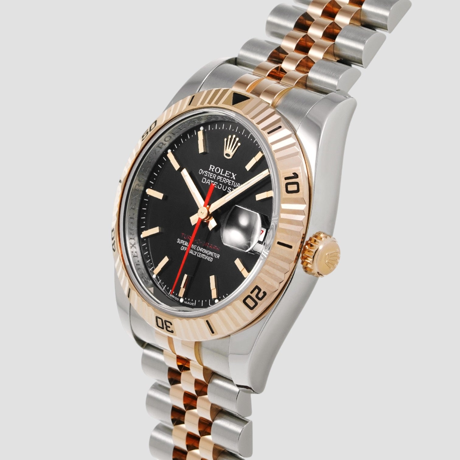Datejust 36 Black Dial Rose Gold & Steel Unisex Watch