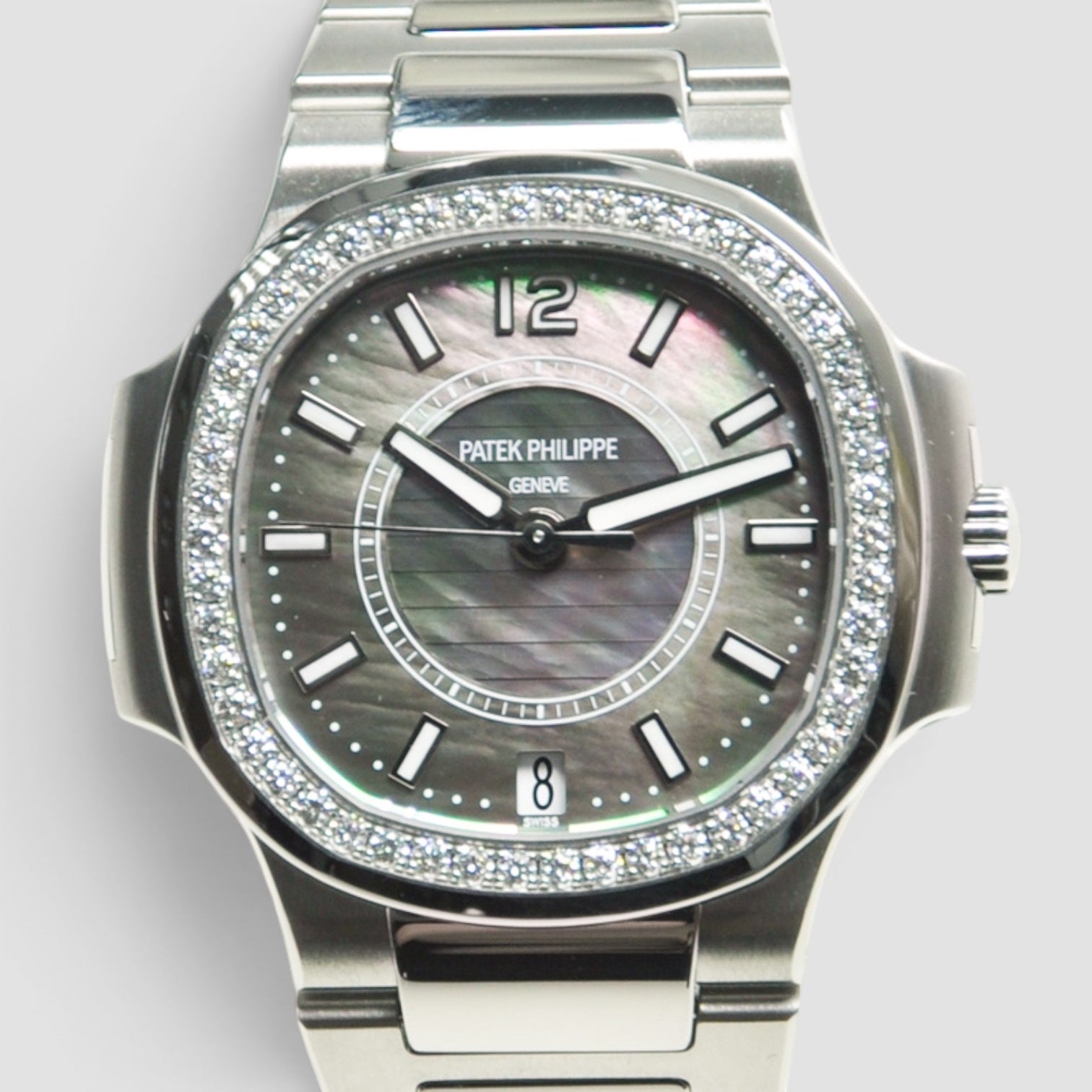 Mop Dial Automatic Watch Nautilus Diamond