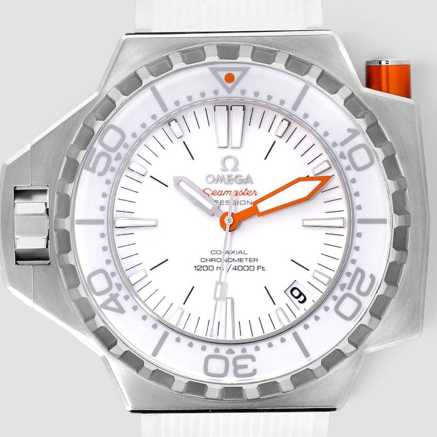 Seamaster Ploprof 1200M 55mm Steel White Dial