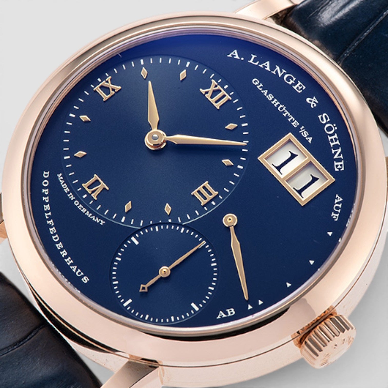 Little Lange 1 Pink Rose Gold 36.8mm Blue Dial