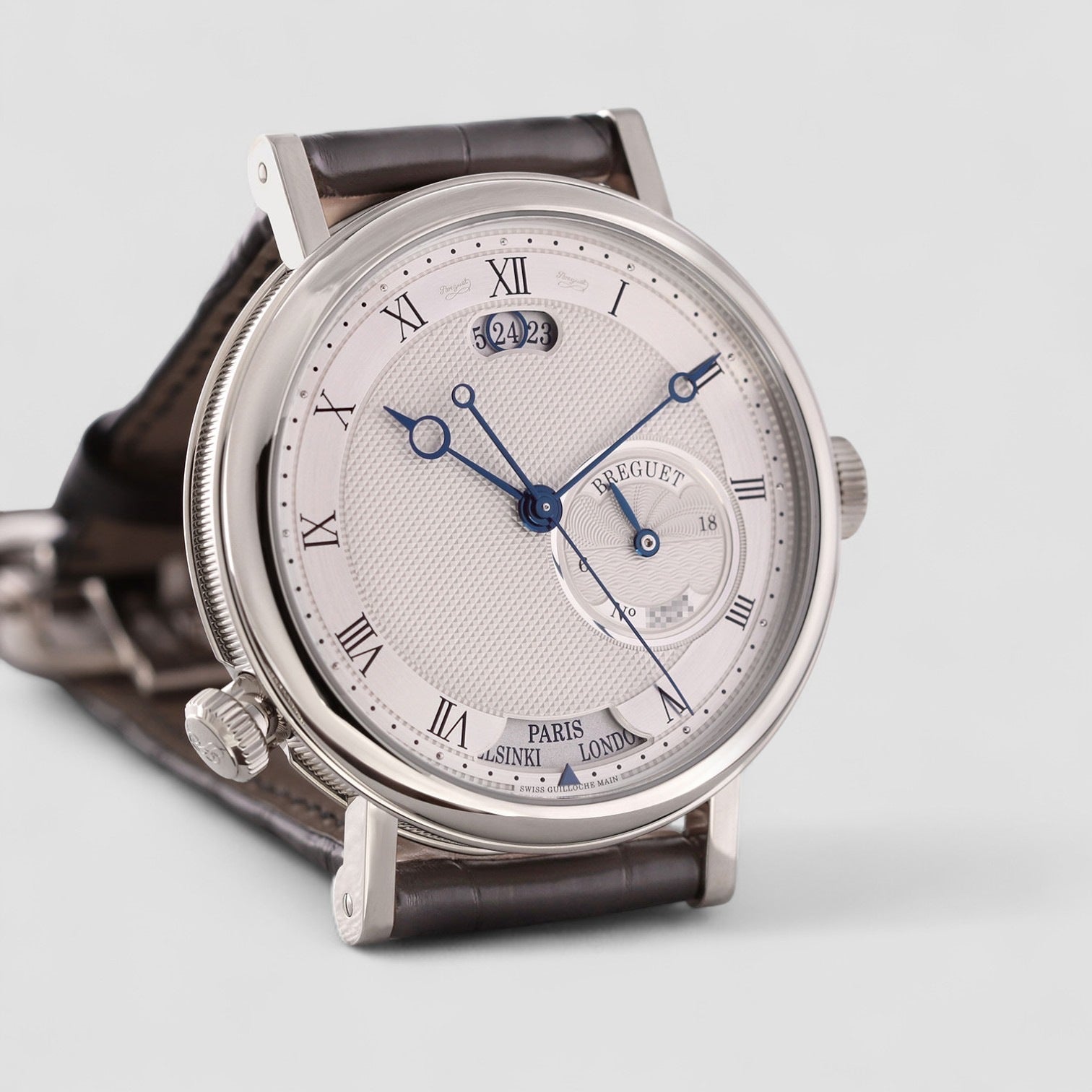 Classique Hora Mundi Men's 18k White Gold Watch