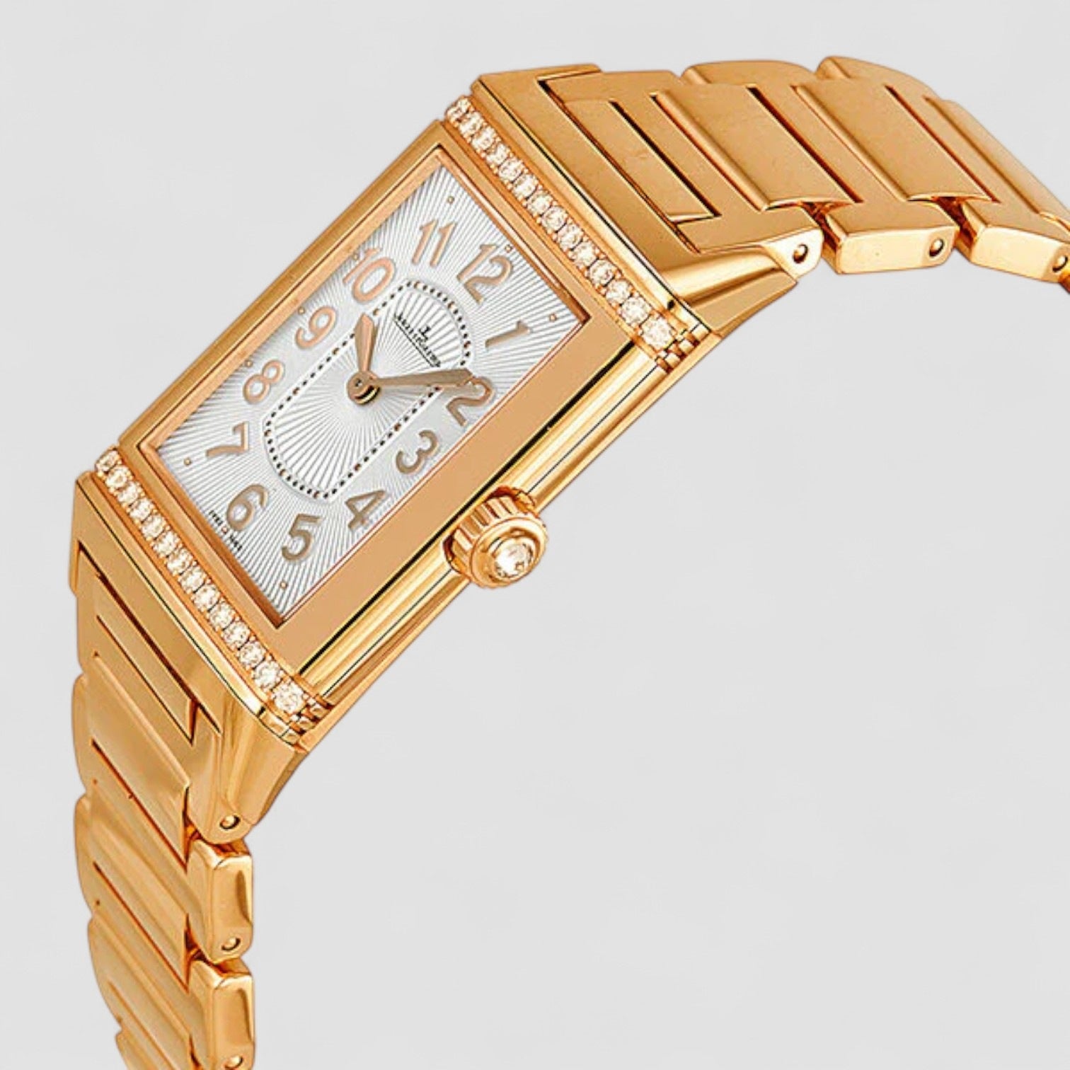 Grande Reverso Diamond Silver Dial Ladies Watch