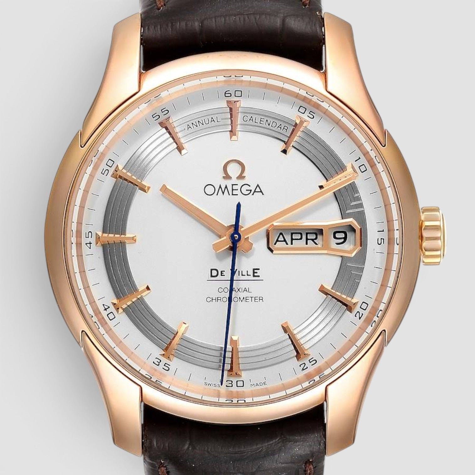 De Ville Hour Vision 41mm 18K Rose Gold Silver Dial