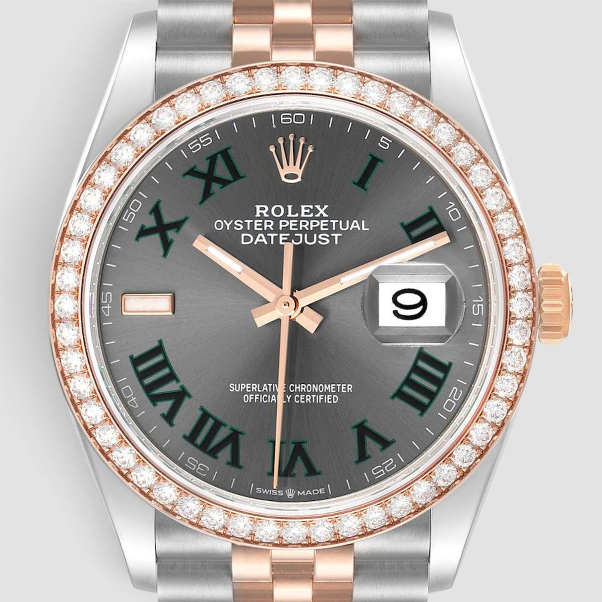 Datejust 36 Grey Olive Roman Numeral Dial Jubilee