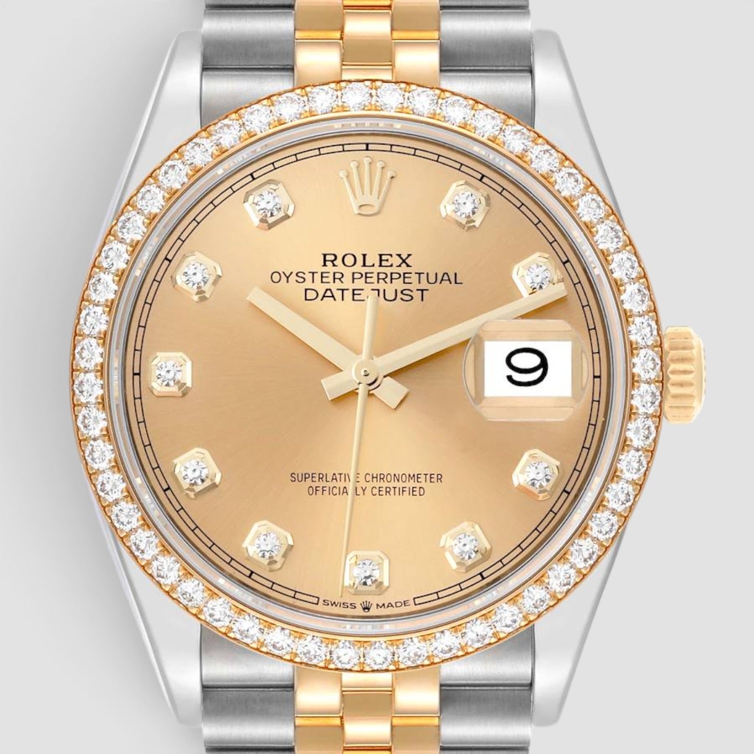 Datejust 36mm Champagne Diamond Dial Two-Tone Jubilee