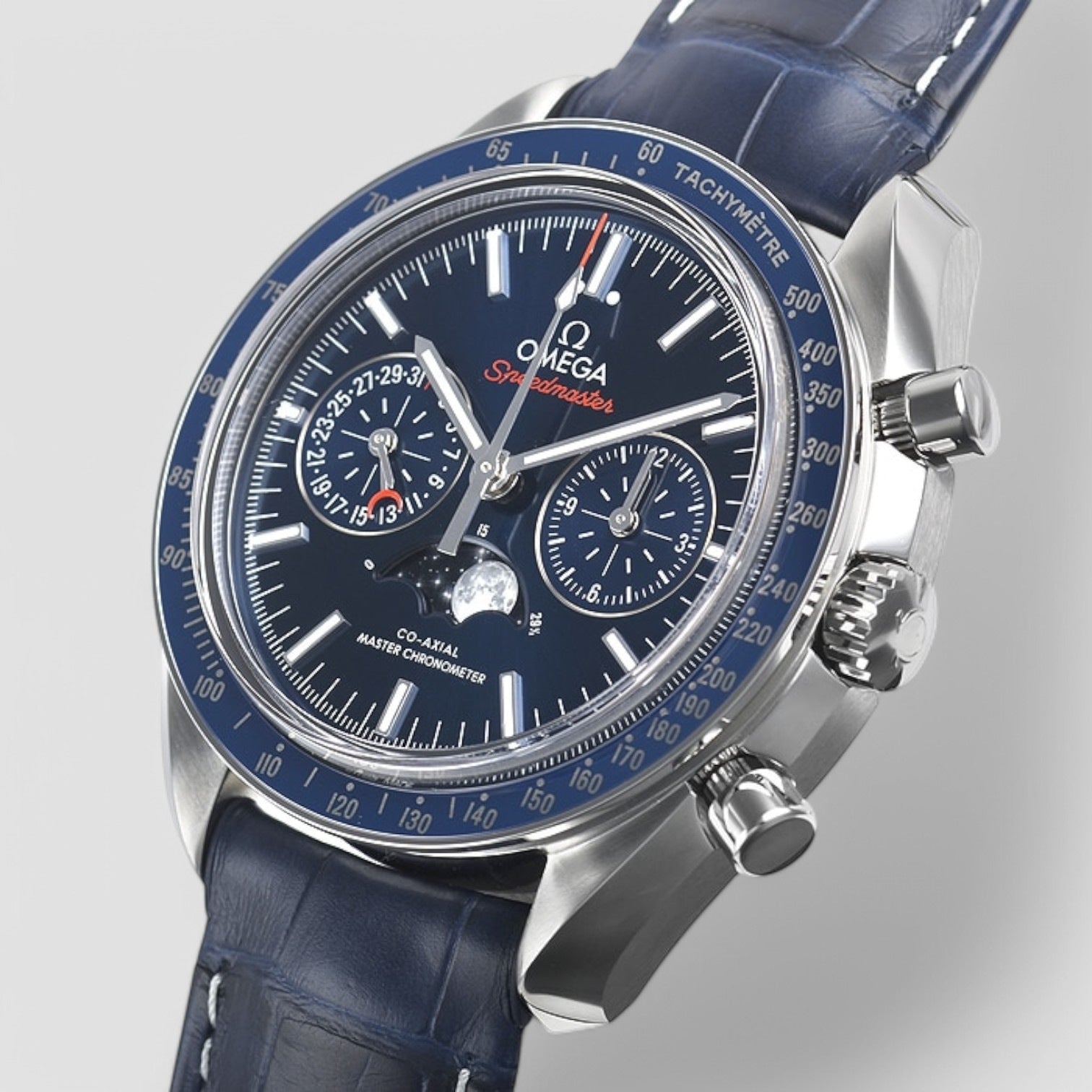 Speedmaster Automatic Moon Blue Dial Description