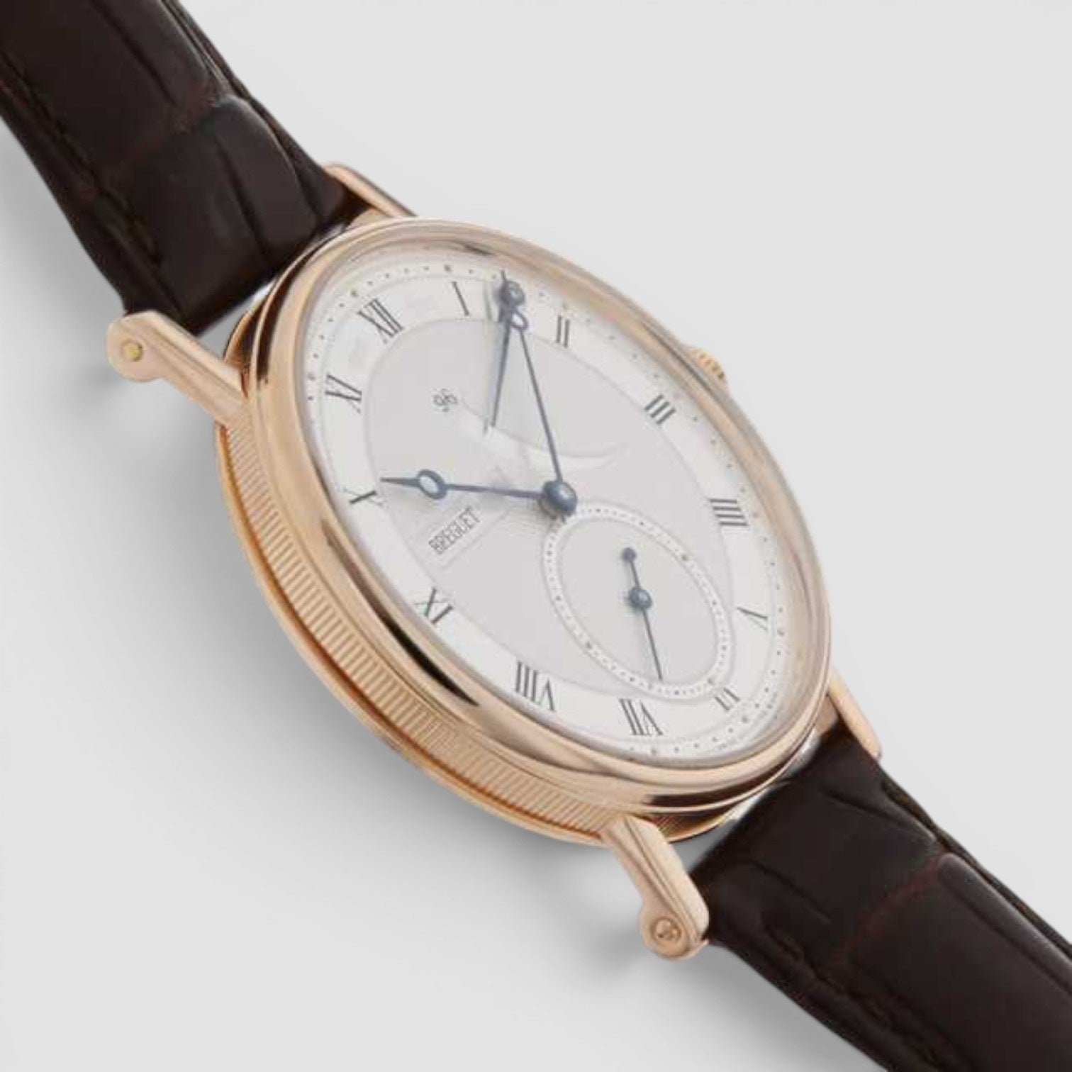 Classique 38mm Rose Gold Silver Guilloché Dial