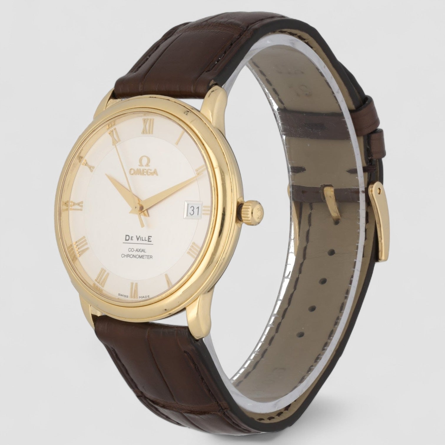 De Ville Prestige 36.5mm Gold Watch