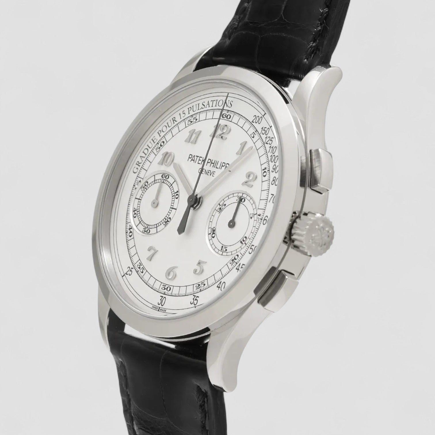 Chronograph 18K White Gold / Silver Pulsation