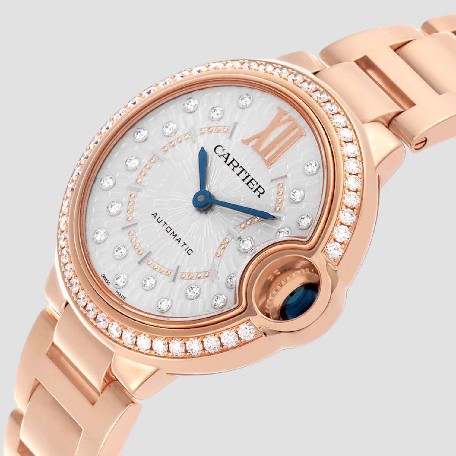 Ballon Bleu Rose Gold Diamond Ladies Watch 33mm