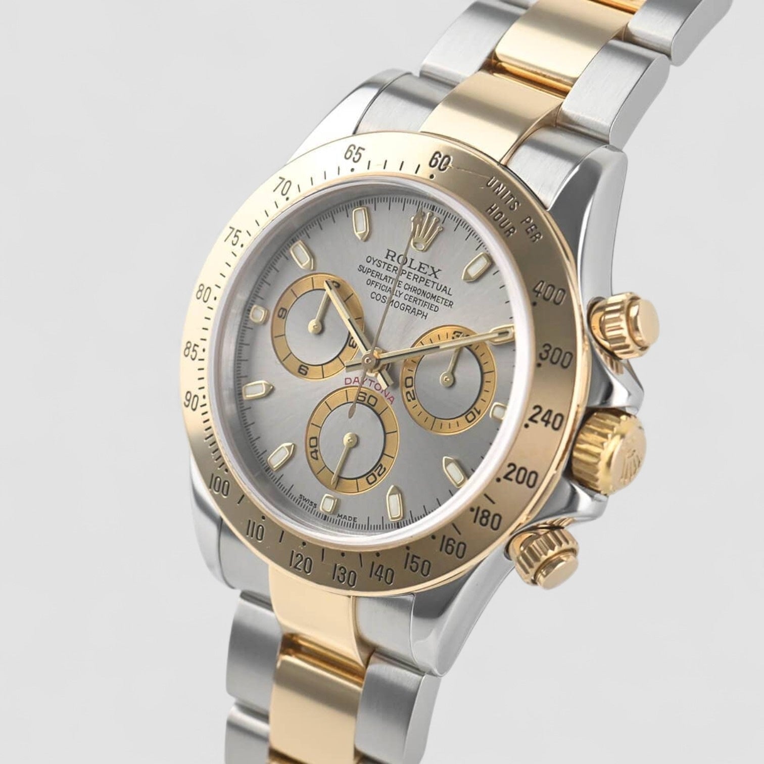 Cosmograph Daytona Grey Dial 18kt Yellow Gold Oyster Automatic Men's Watch