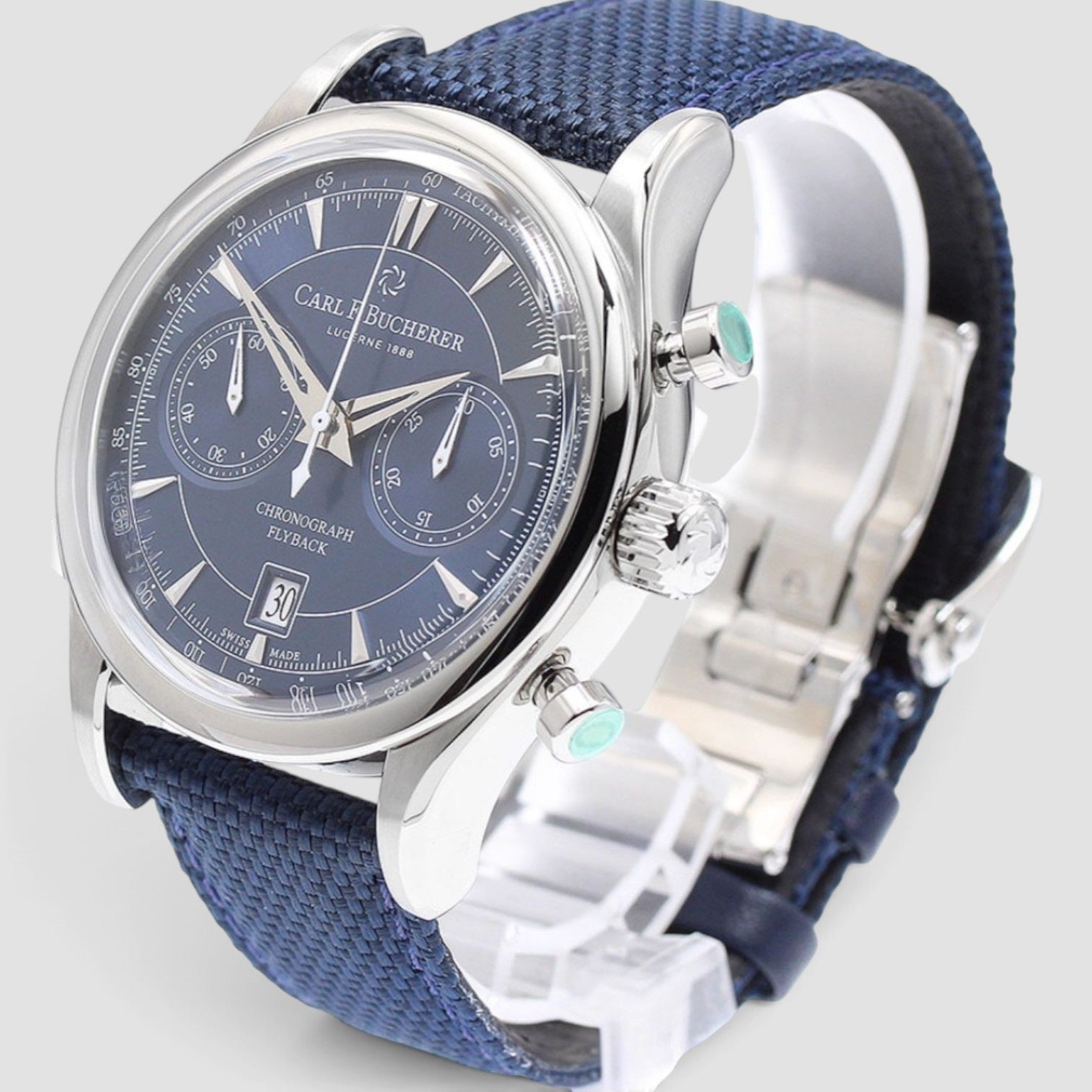 Manero Flyback Chronograph 43mm Blue Dial