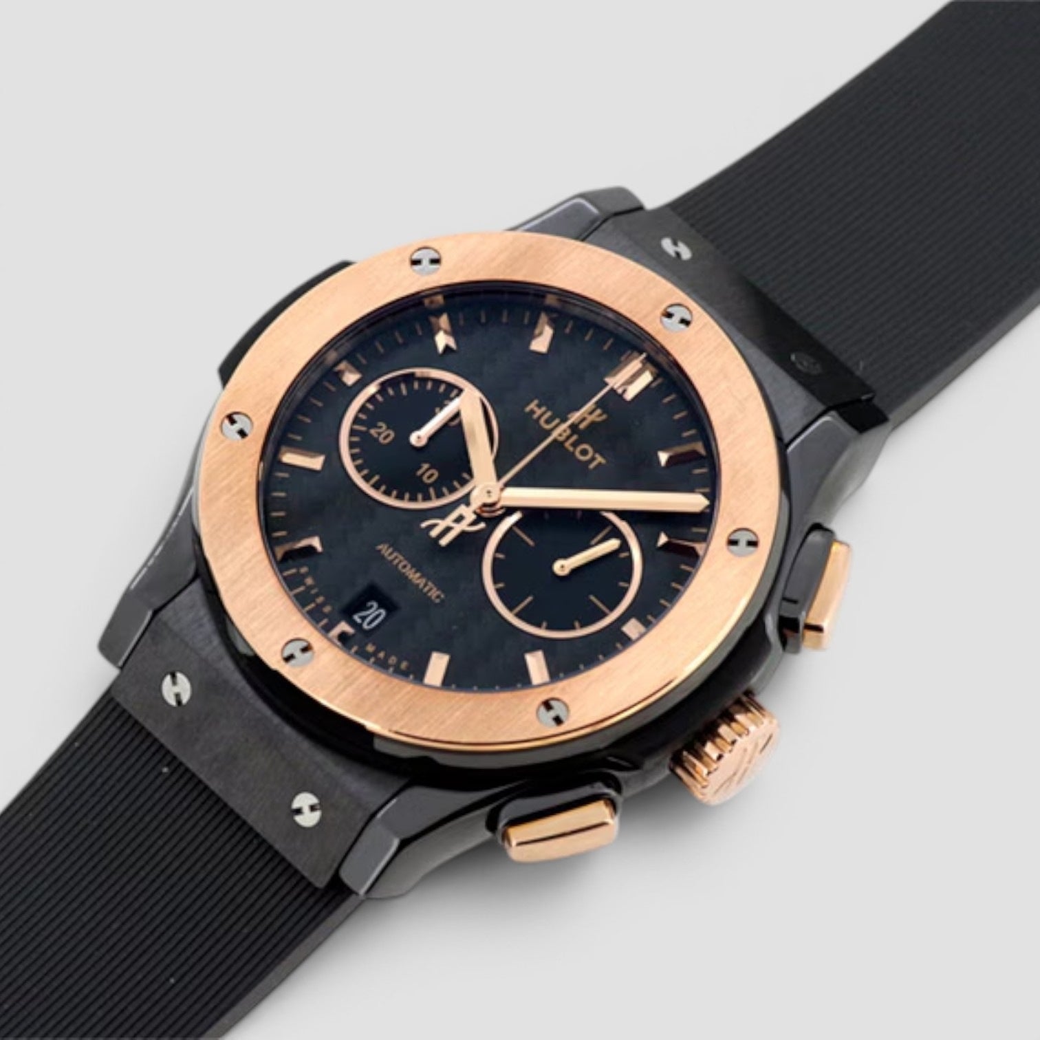 Classic Fusion Automatic Black Carbon Fiber Dial Black Rubber Men's Watch