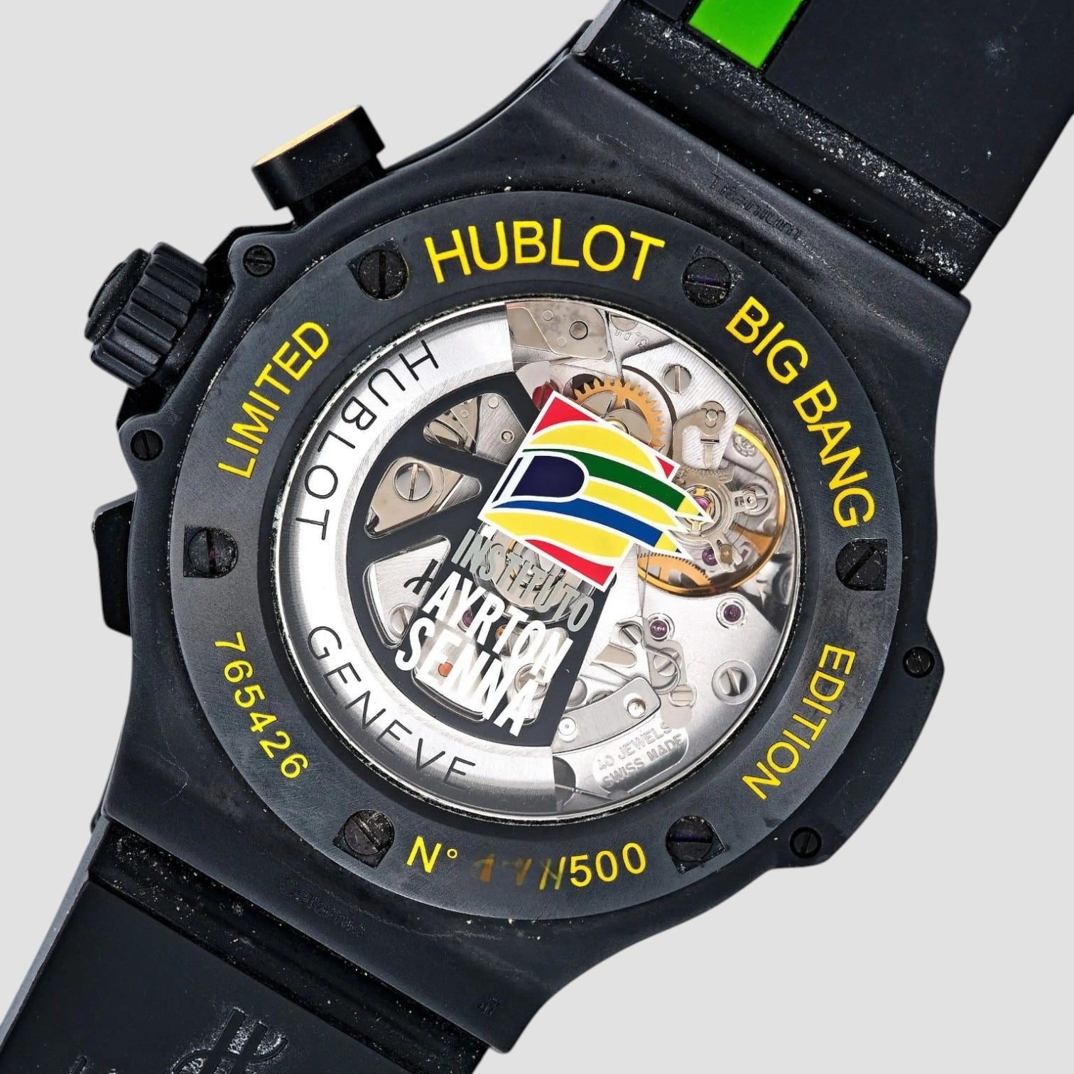 Big Bang Ayrton Senna Chronograph Matte Black Dial Men's Watch