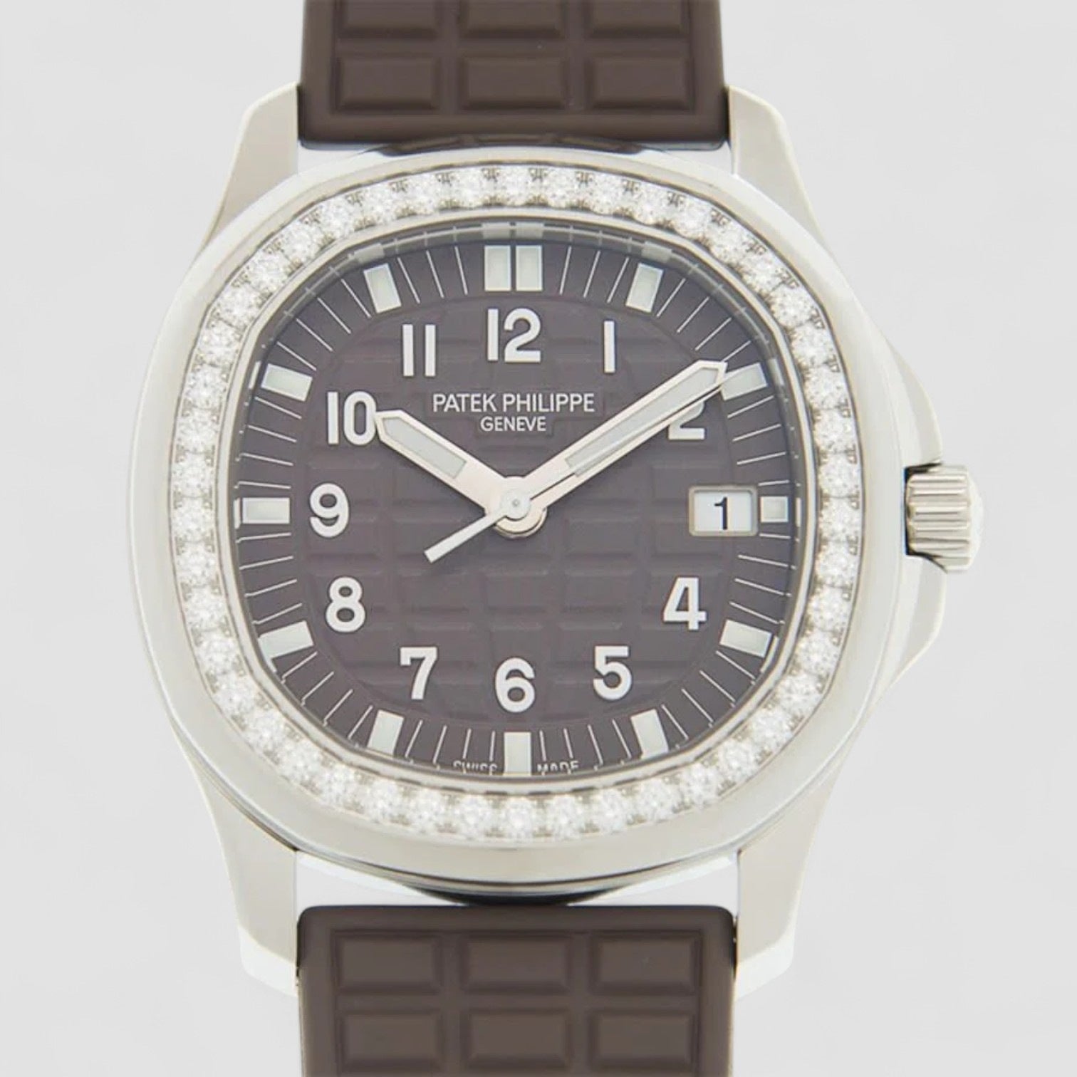 Aquanaut Quartz Diamond Brown Dial Ladies Watch