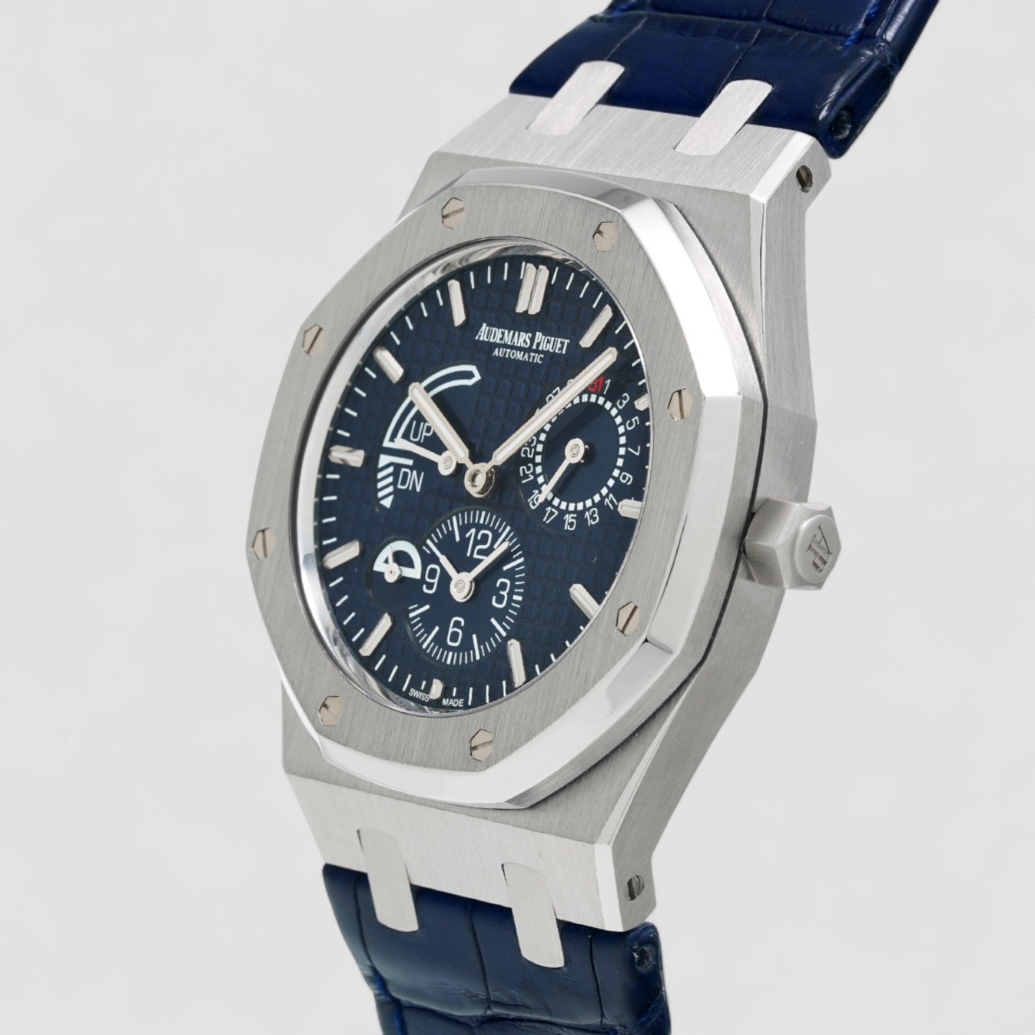 Royal Oak Dual Time SS / SS Blue Dial + Rubber Strap