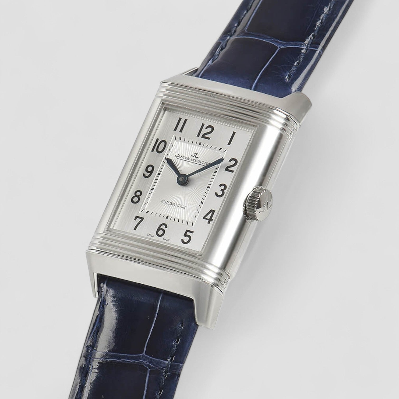 Reverso Automatic Black & Silver Dial Stainless Steel Ladies Watch
