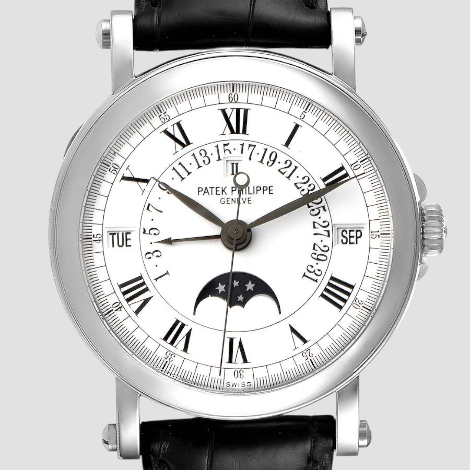 Complications Perpetual Calendar Retrograde 18k White Gold Mens Watch