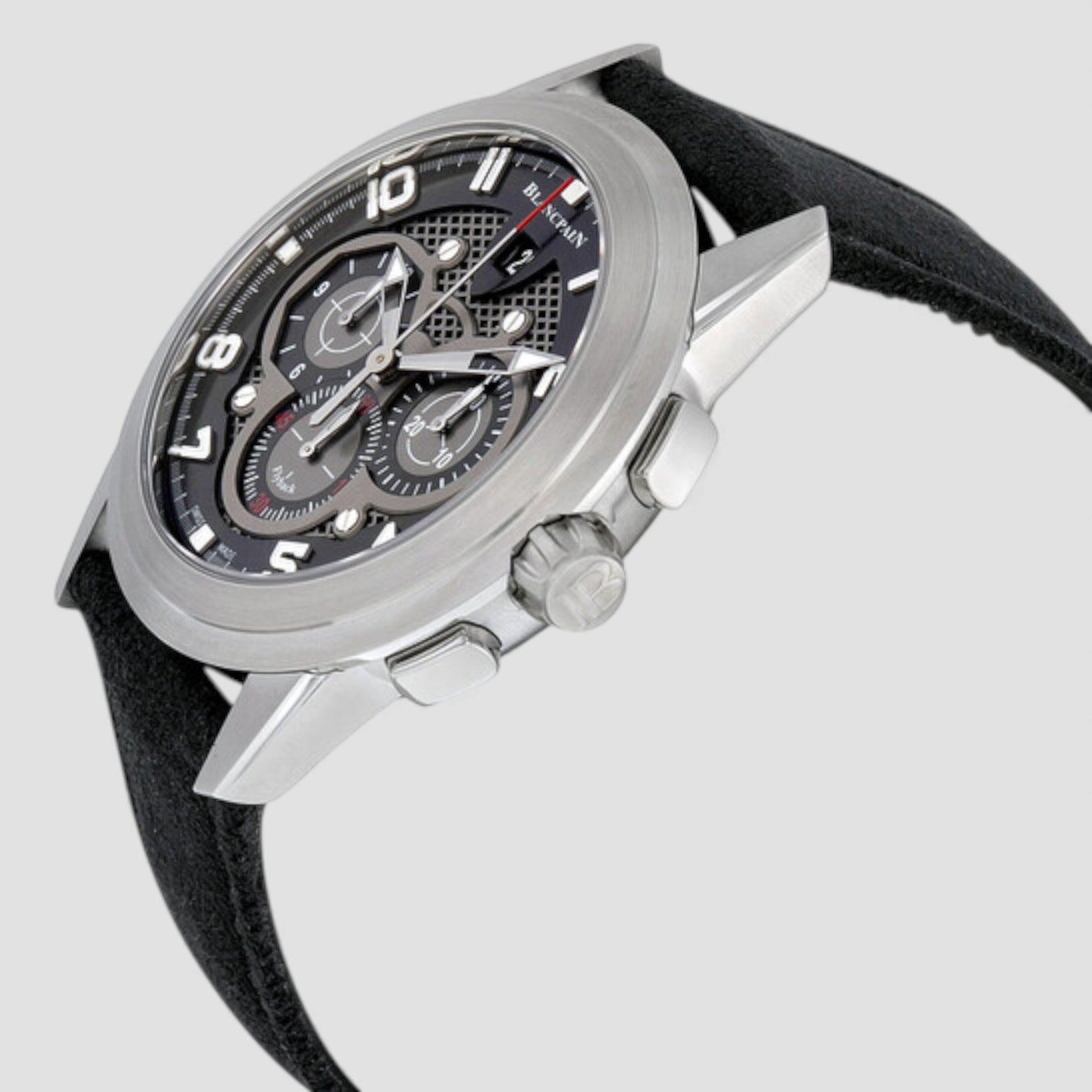 L-Evolution Flyback Automatic Chronograph Black Dial Black Leather Men's Watch