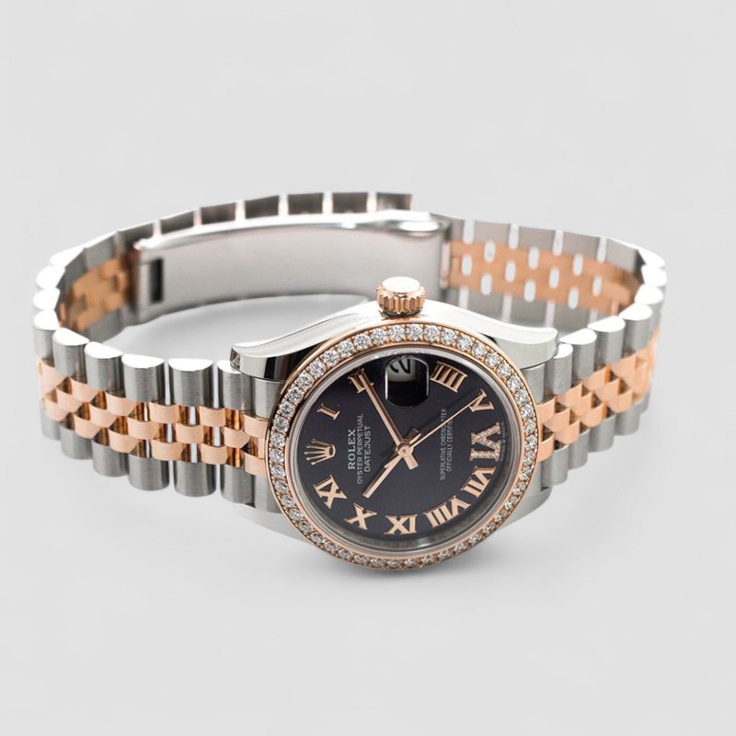 Datejust Automatic Purple Dial Stainless Steel Ladies Watch