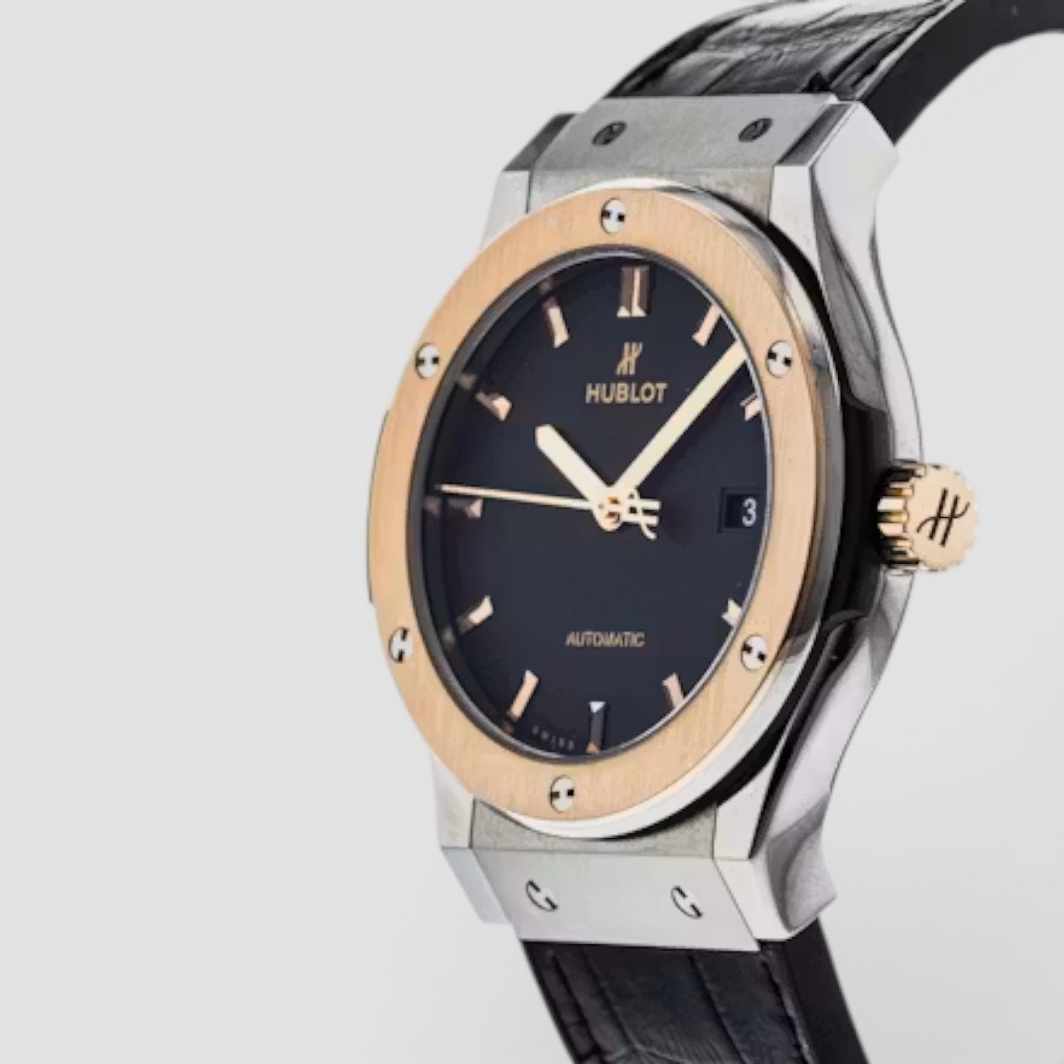 Classic Fusion Titanium & Rose Gold Black Dial 45mm