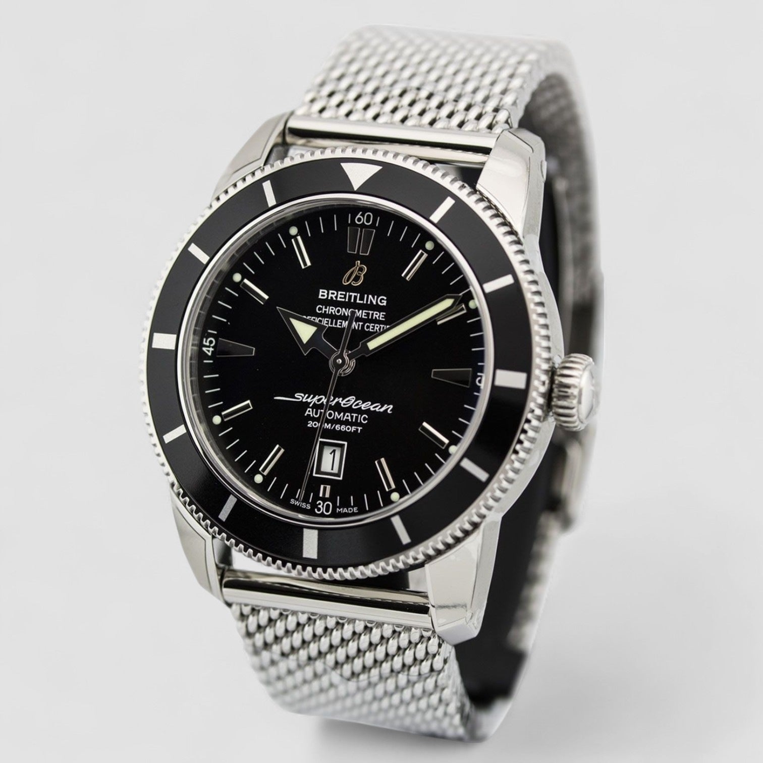 Superocean Heritage Automatic Chronometer Black Dial Men's Watch