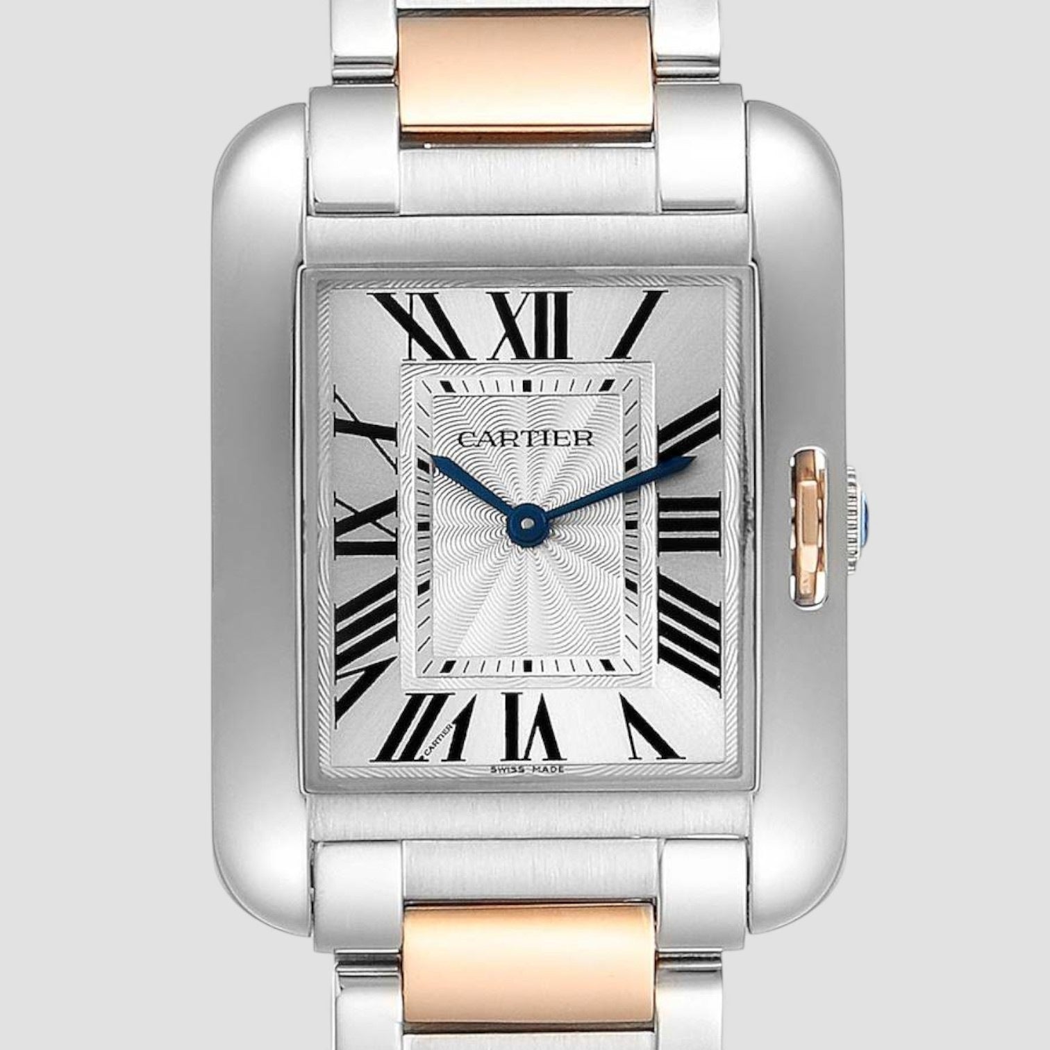 Tank Anglaise Medium Steel Rose Gold Ladies Watch