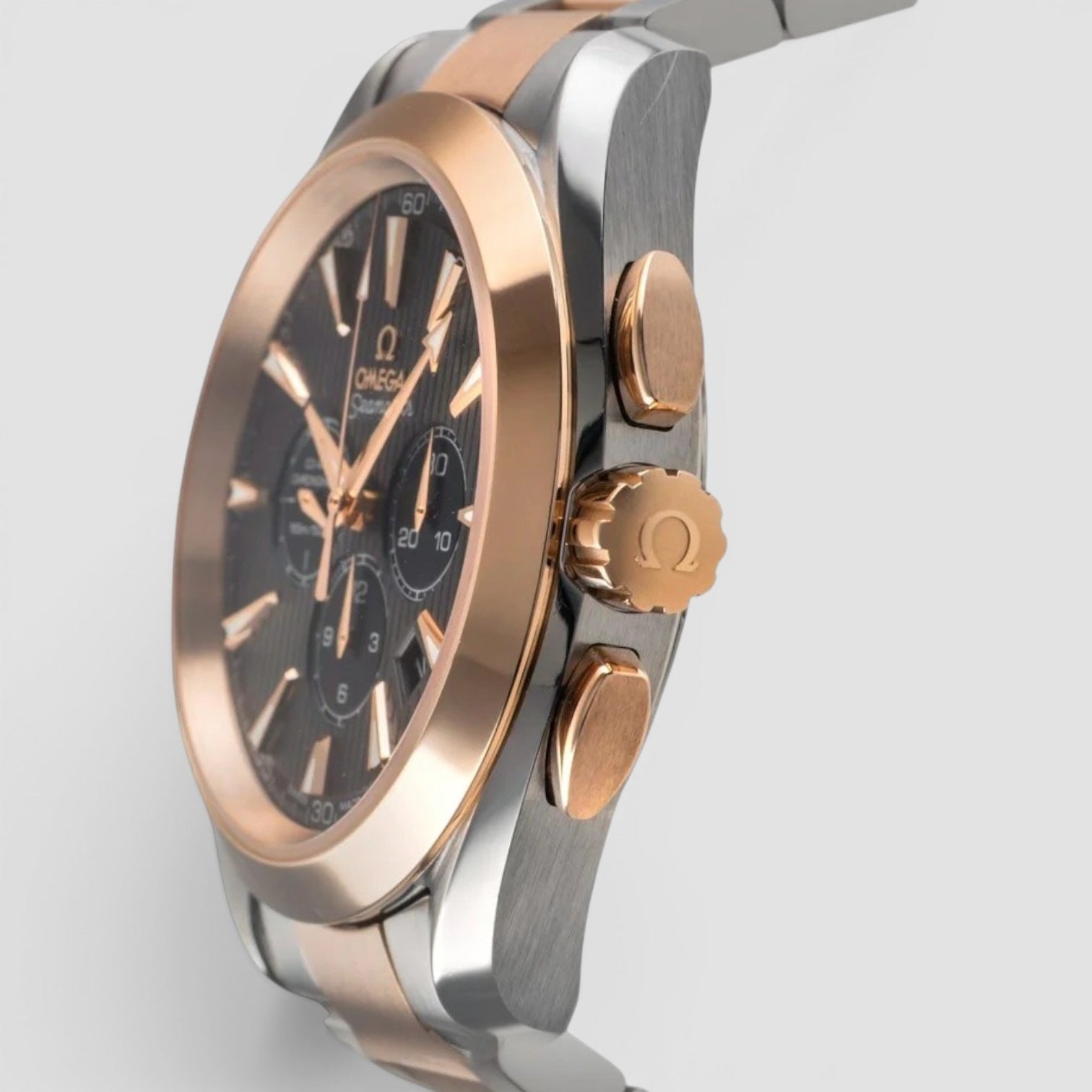 Seamaster Aqua Terra Chronograph 44mm Steel & Pink Gold Grey Dial