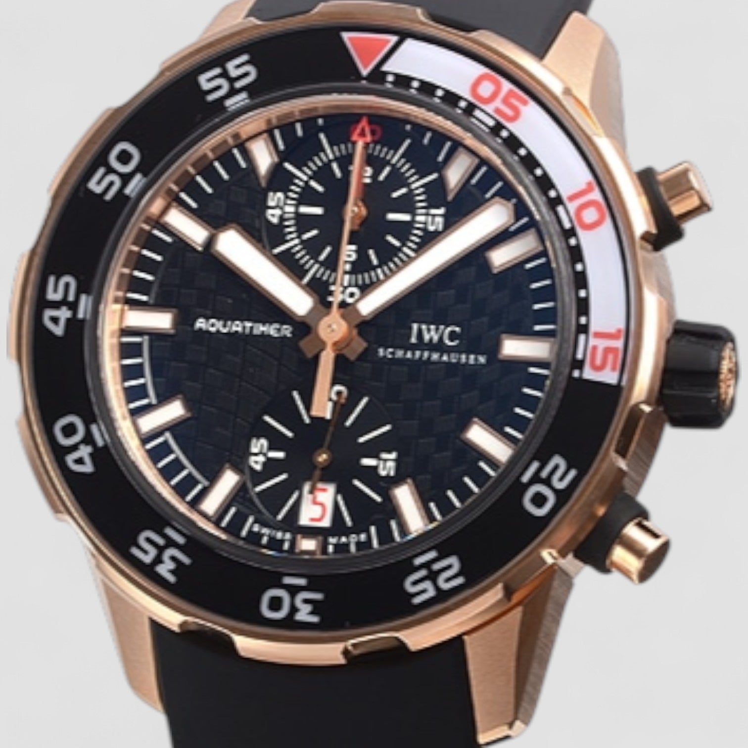 18K Rose Gold Aquatimer Flyback Chronograph Rubber