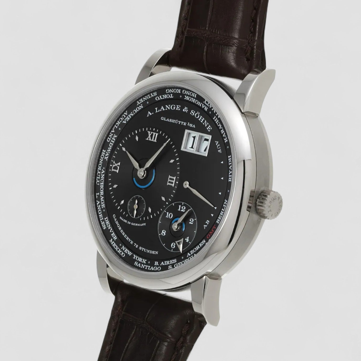 Lange 1 Time Zone 18K White Gold / Black Dial 2021