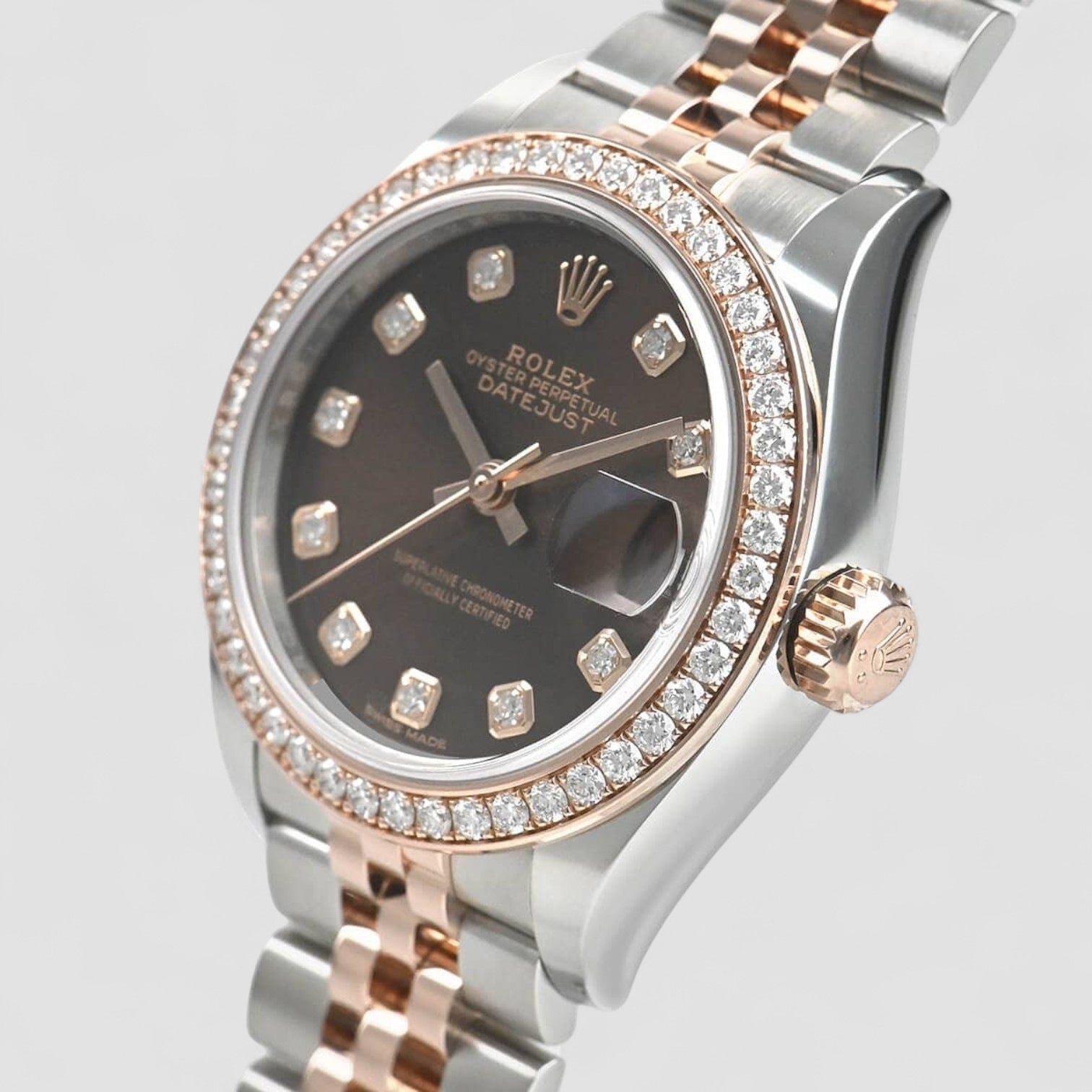Lady Datejust 28mm Stainless Steel and Everose Gold Ladies Watch