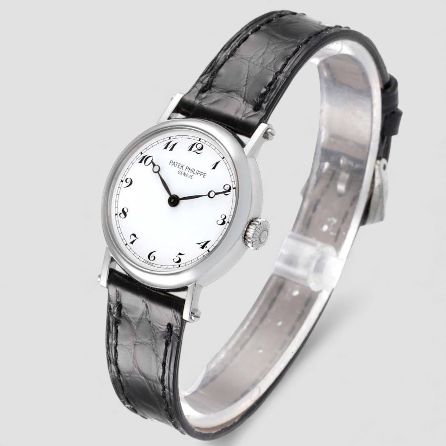Calatrava Officer White Gold Ladies Watch