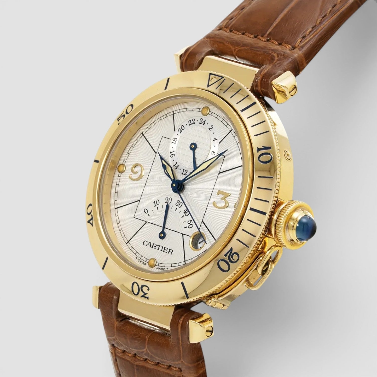 Pasha de Cartier Power Reserve GMT 18K Yellow Gold