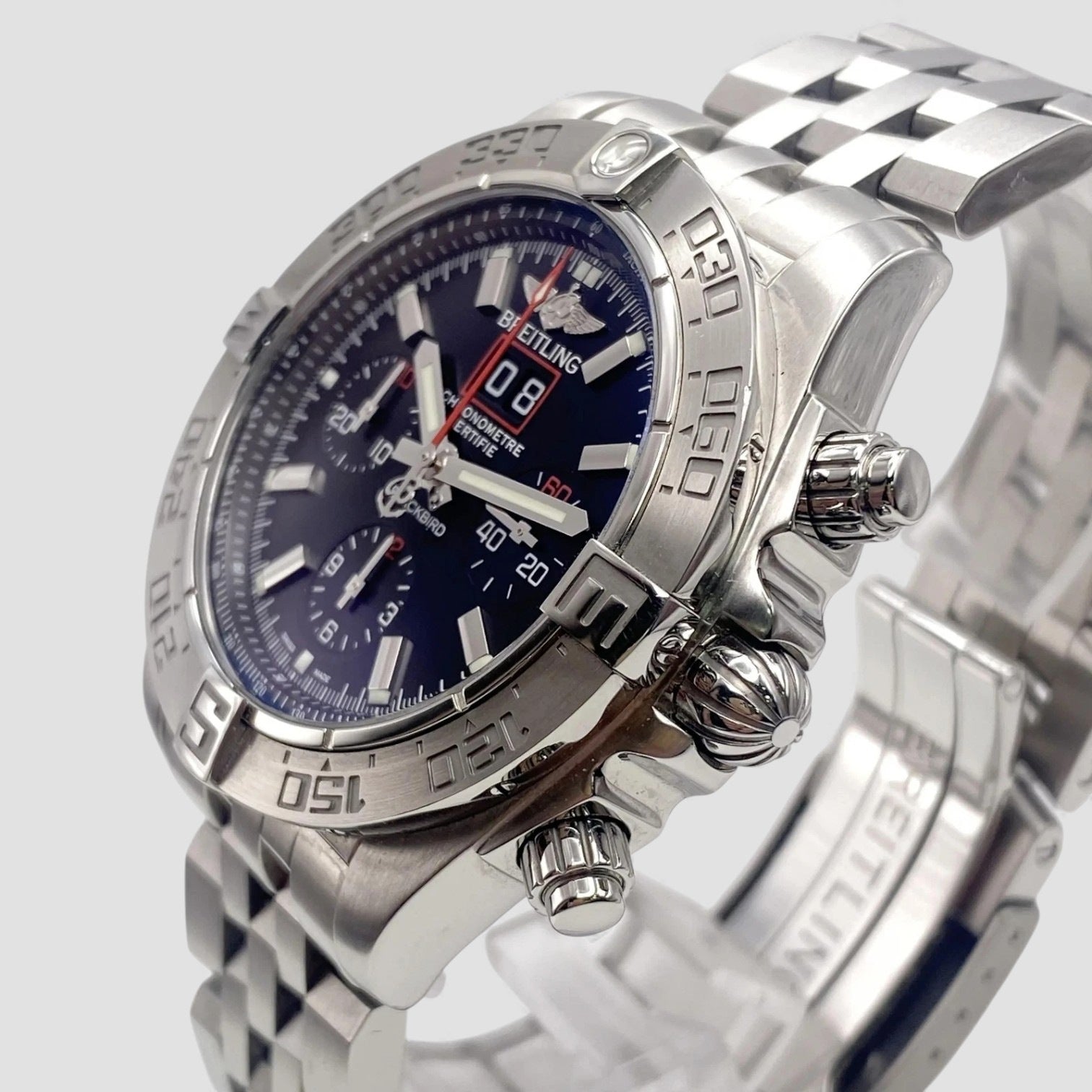 Chronomat Blackbird Steel Black Dial Automatic Watch