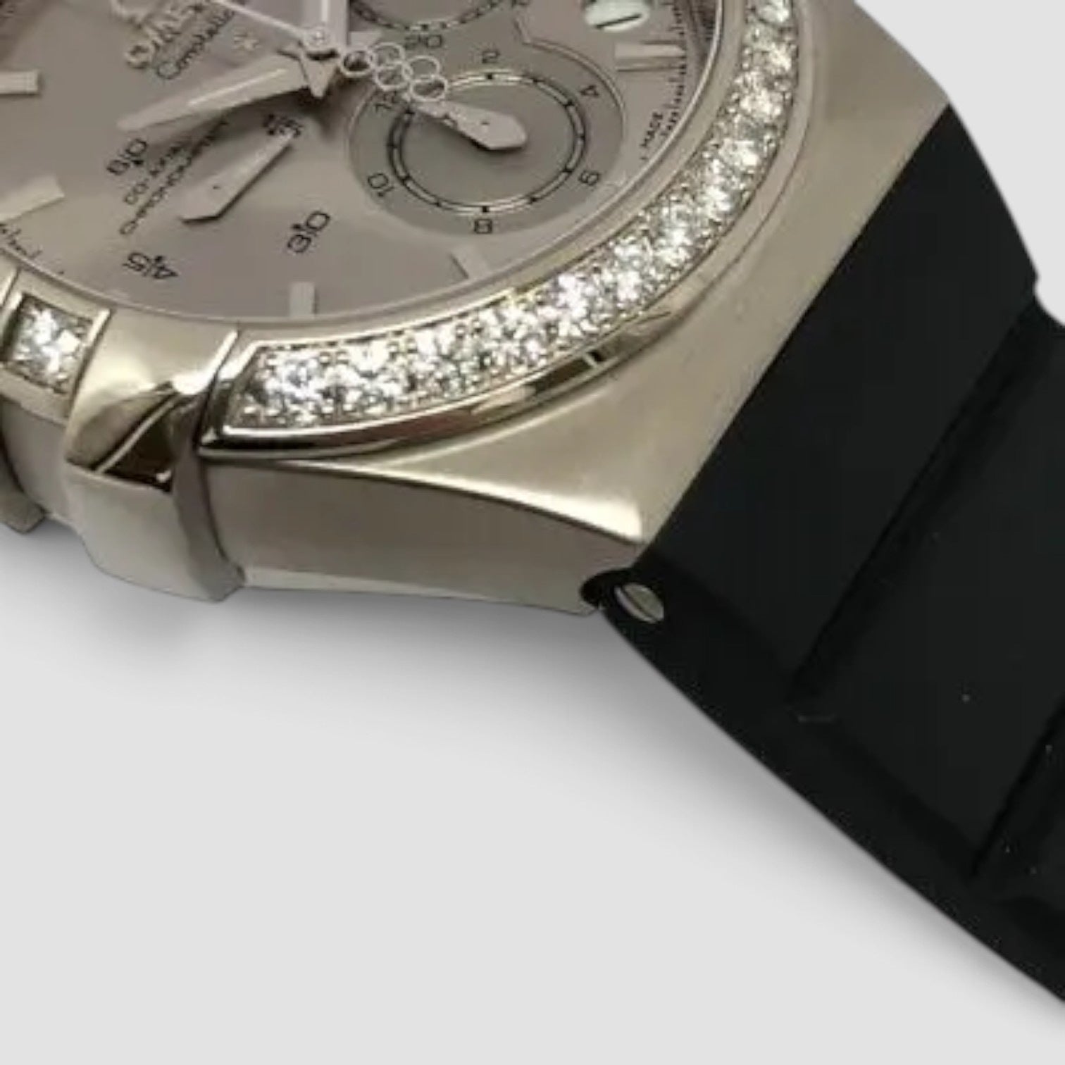 Constellation Double Eagle Chronograph 35mm White Gold Diamond Bezel