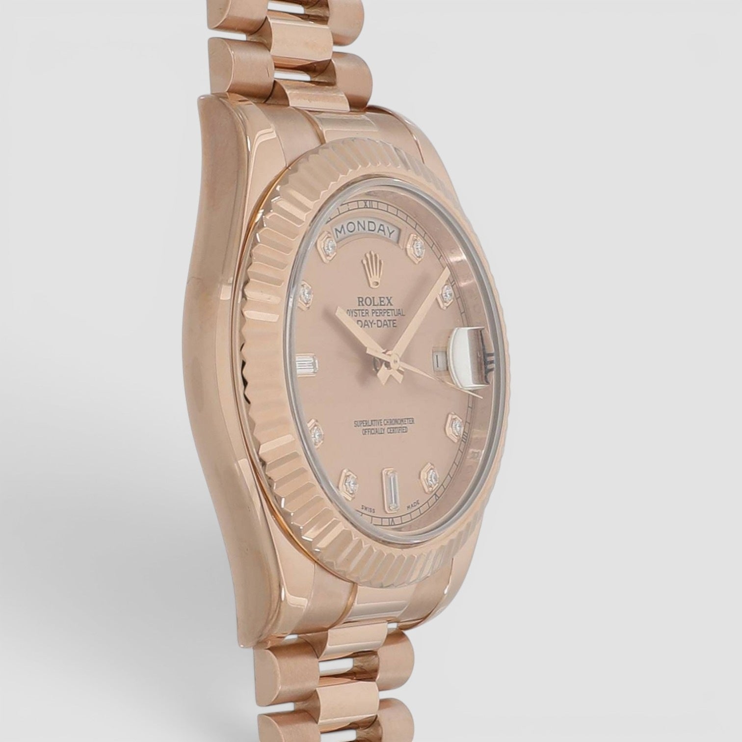 Day-Date II 41mm 18K Everose Gold Pink Diamond Ruby Dial