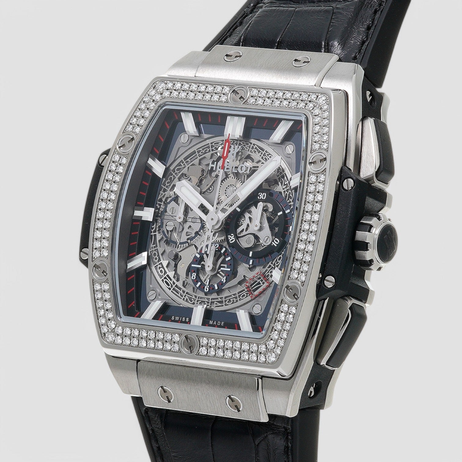 Shaped Spirit of Big Bang Chronograph Titanium Diamonds 45mm