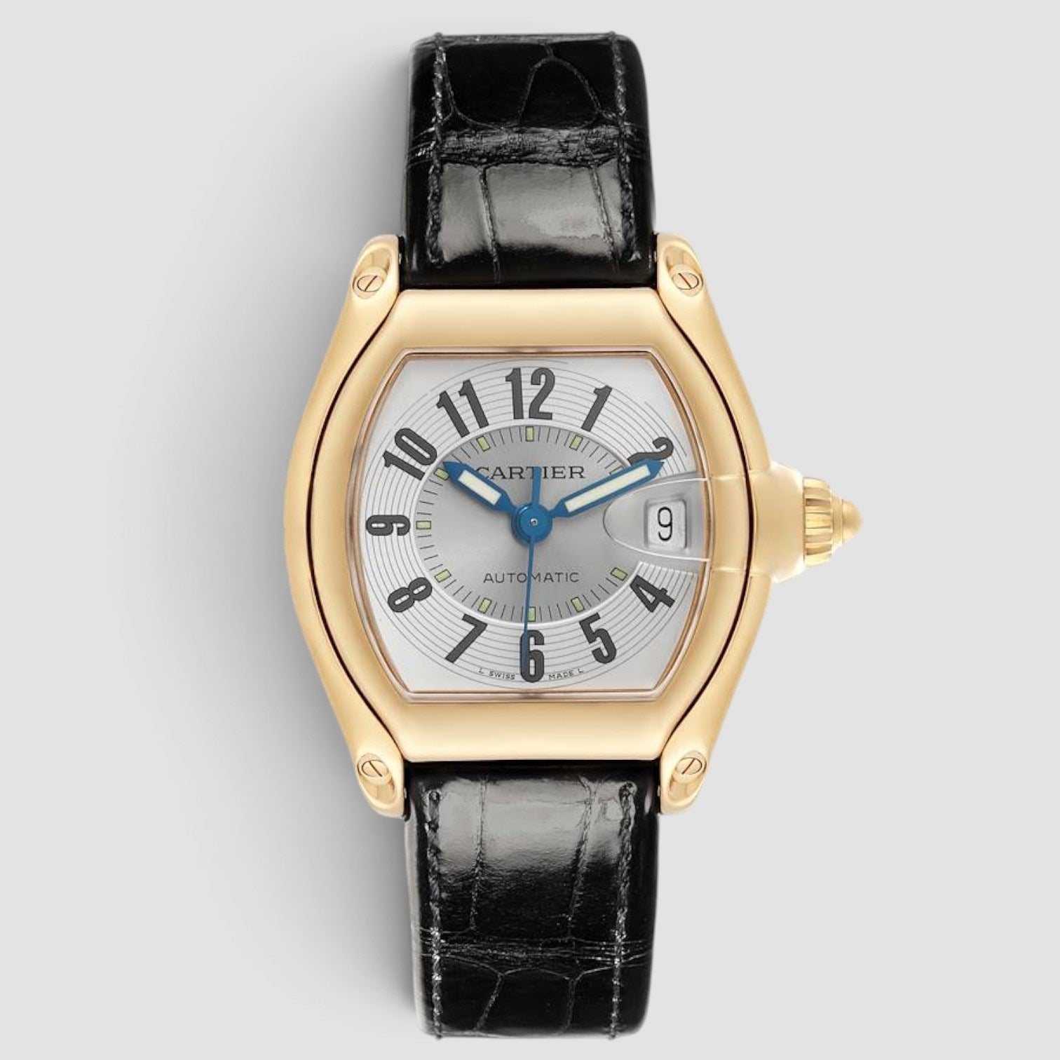 Roadster 38 x 44mm 18K Yellow Gold Silver Dial