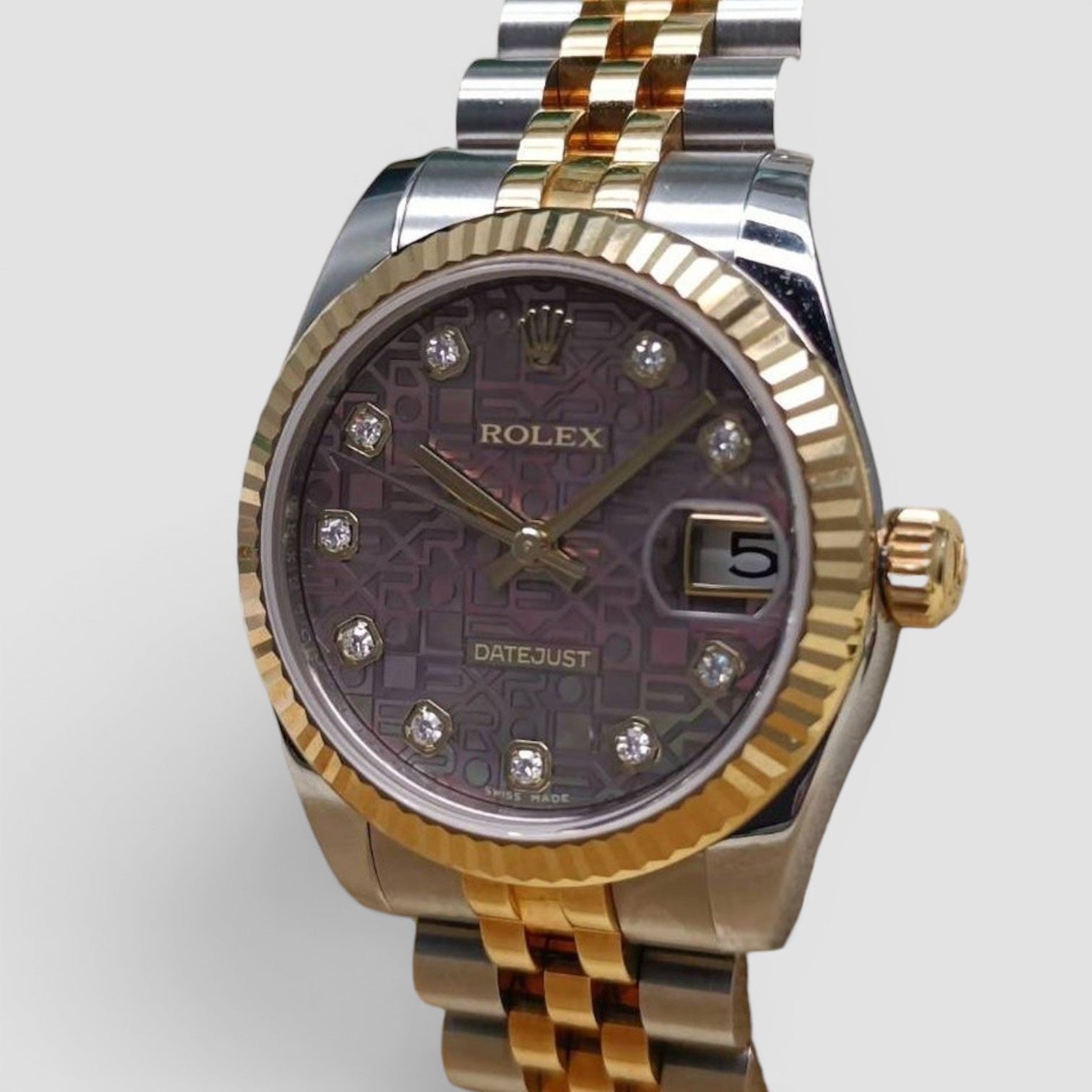 Datejust 31 rare dark tahiti MOP computer diamond dial jubilee