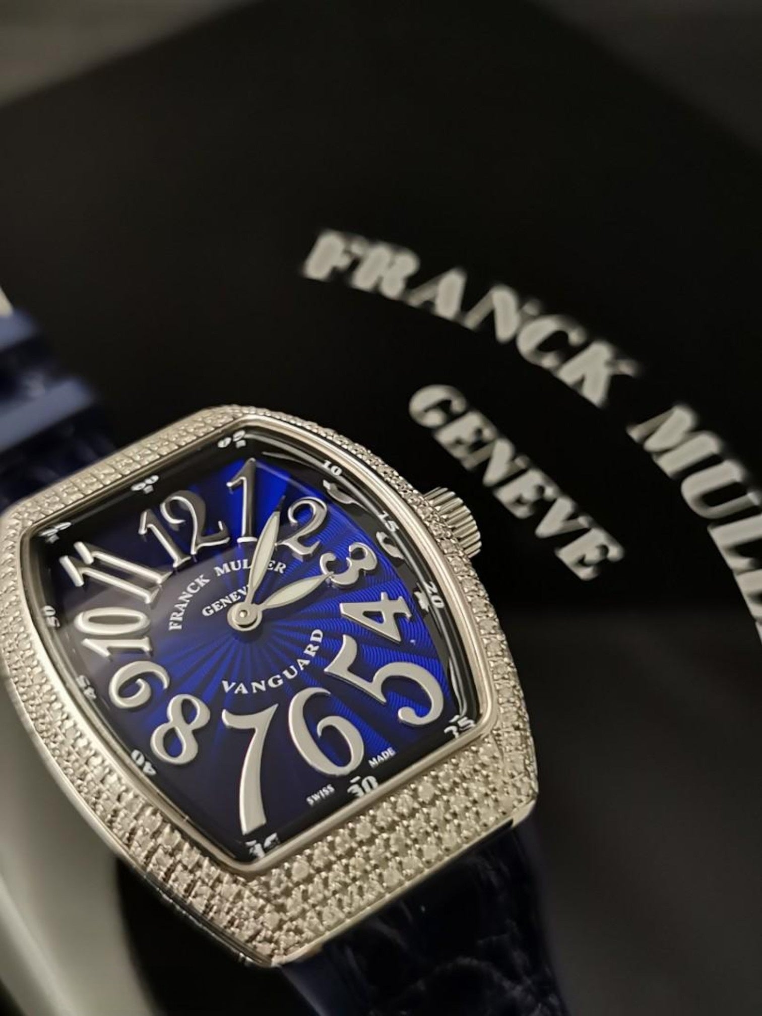 Vanguard Lady V32 Blue Concept After Set Diamond with Blue Sun-Stamped Dial