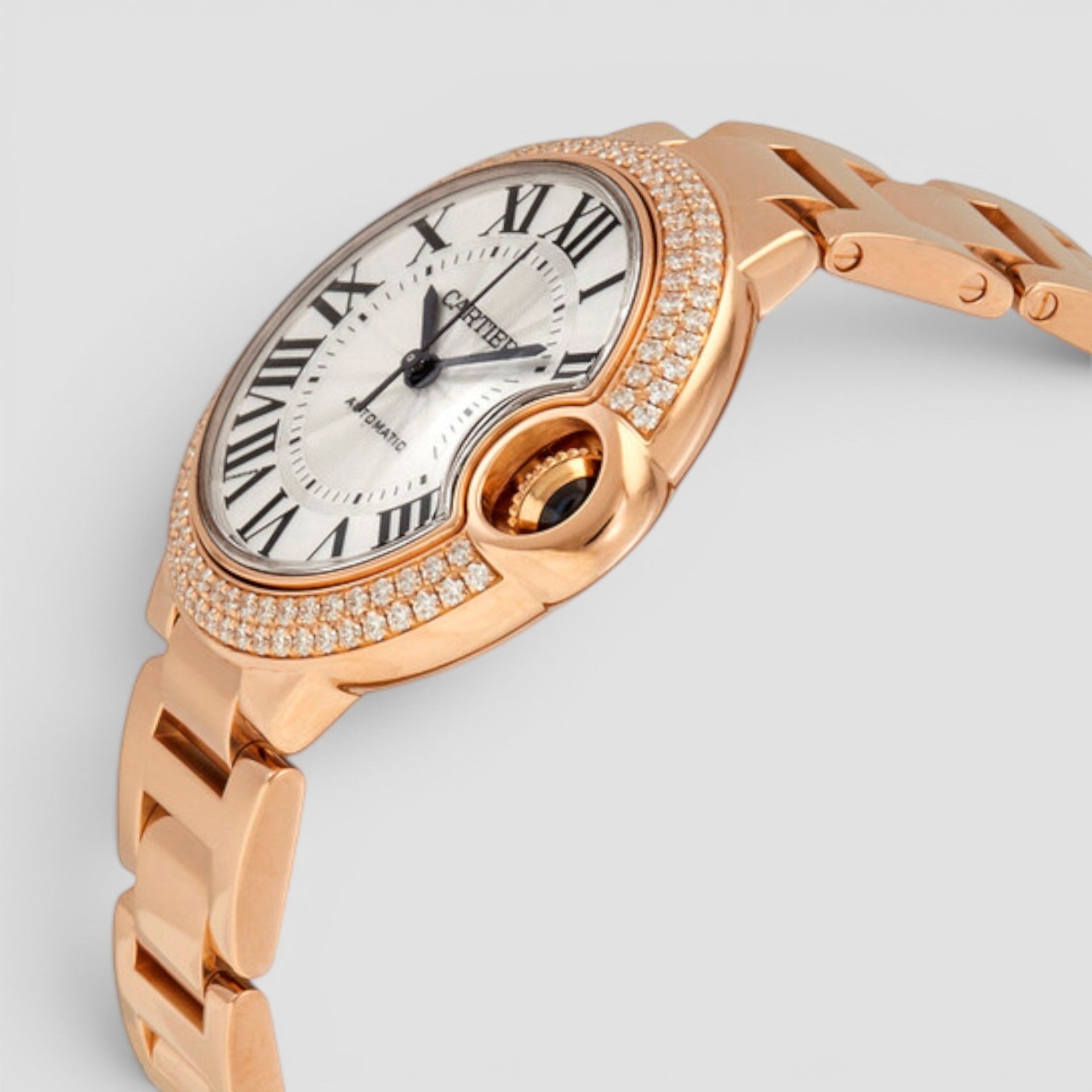 Ballon Bleu18kt Pink Gold Automatic Diamond Ladies Watch