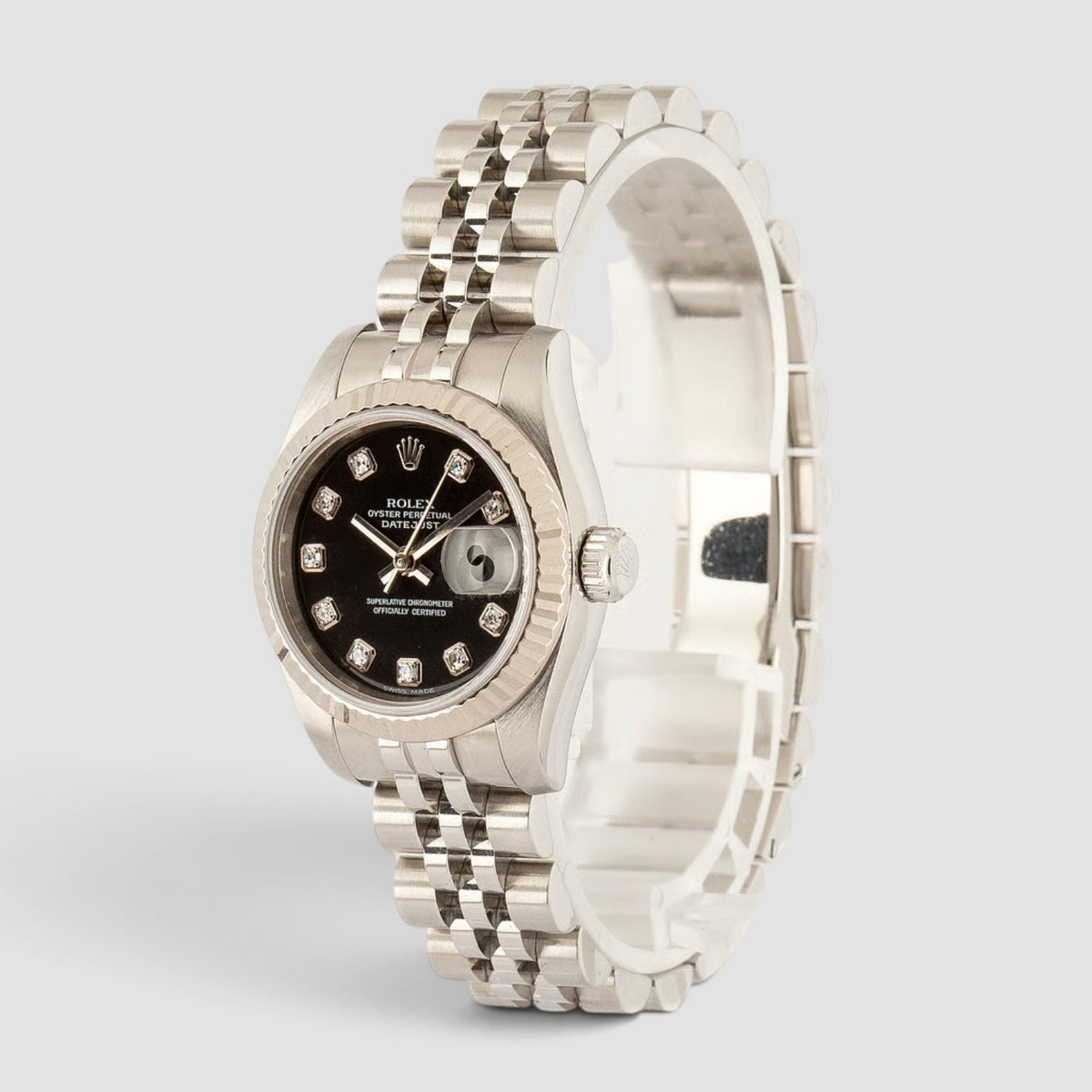 Lady-Datejust 26 Black Diamond Dial Jubilee